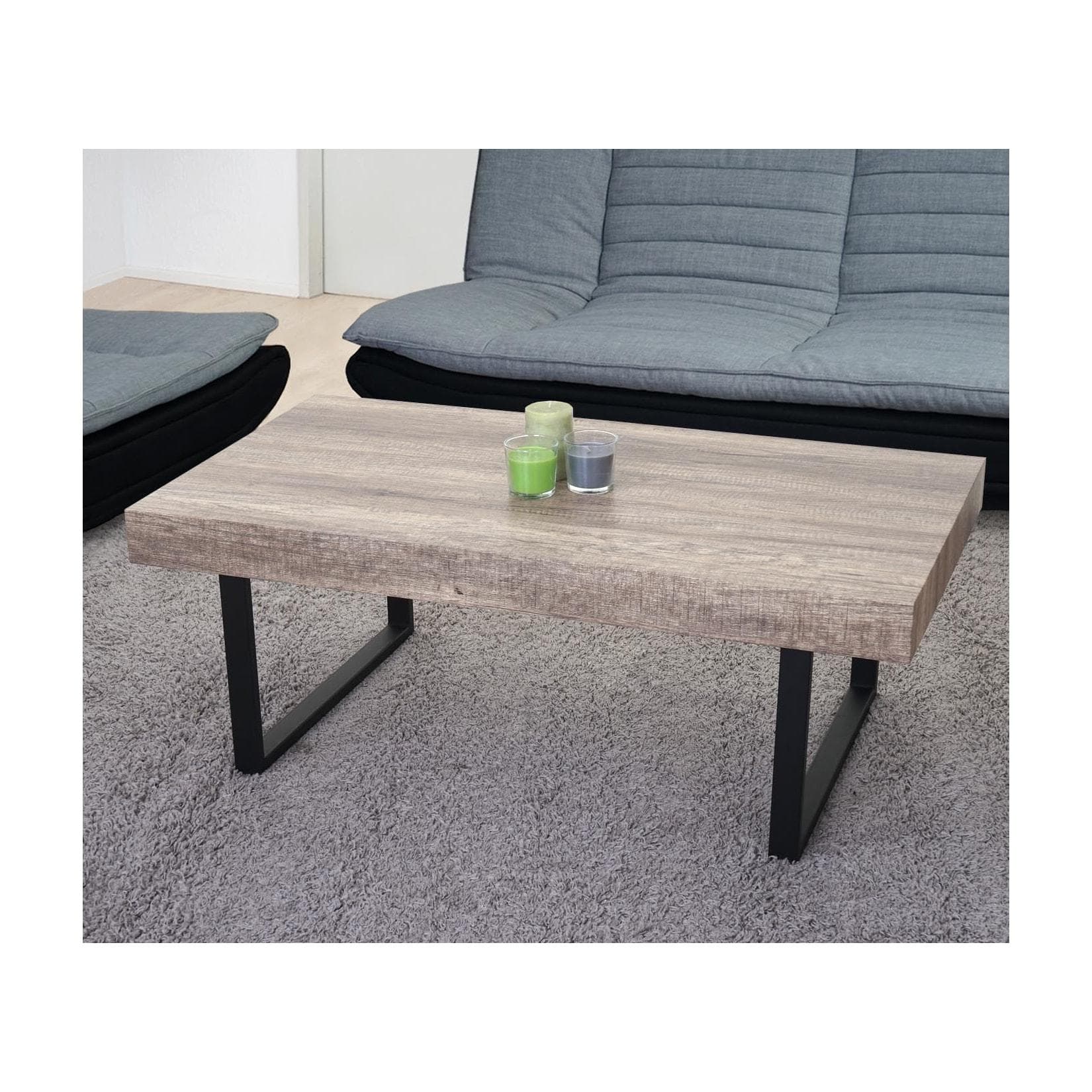 MCW Couchtisch Genk H576 Wildeiche Metall-Füße