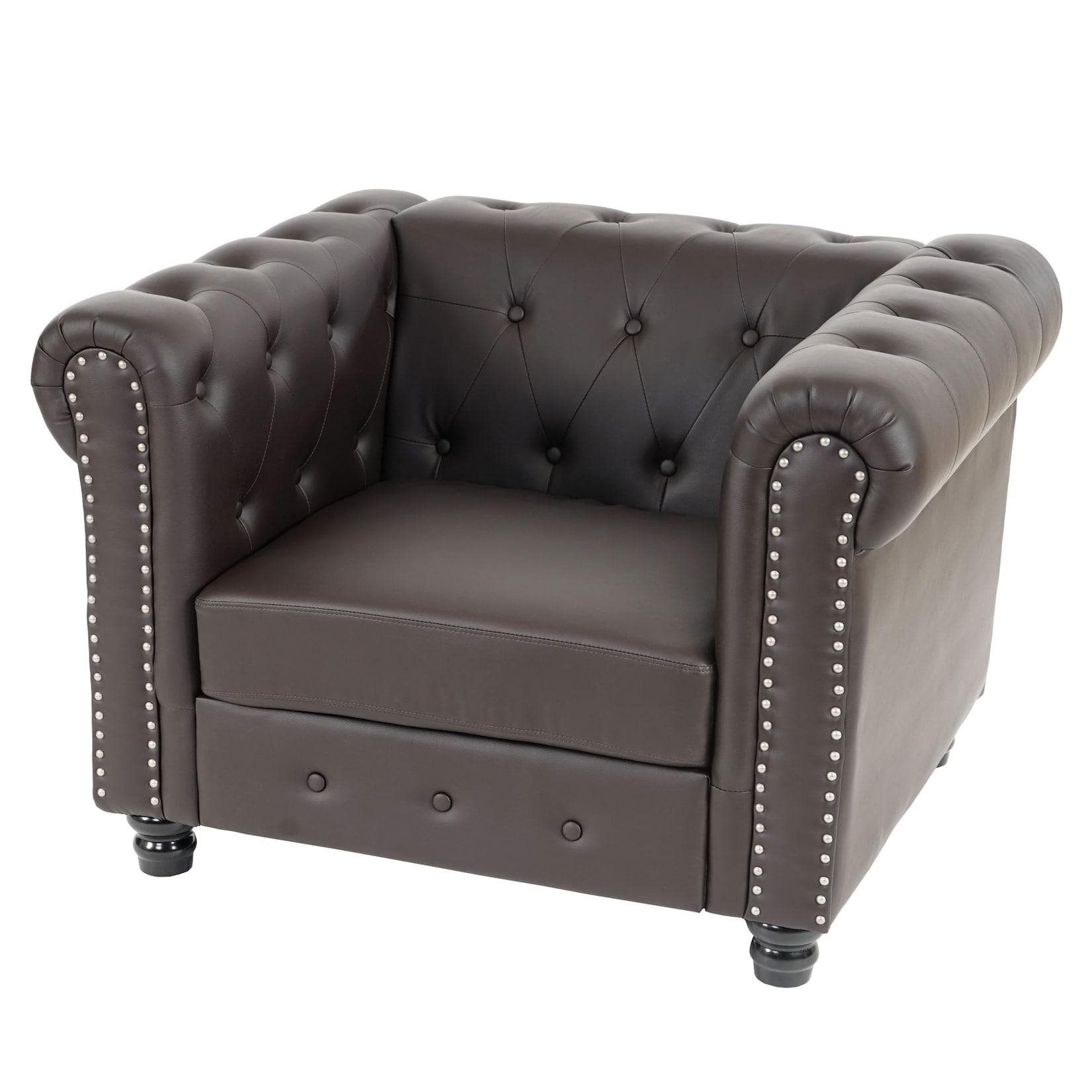 MCW Loungesessel Edinburgh: Chesterfield Stil mit Rautenmuster und Extradicke Polsterung