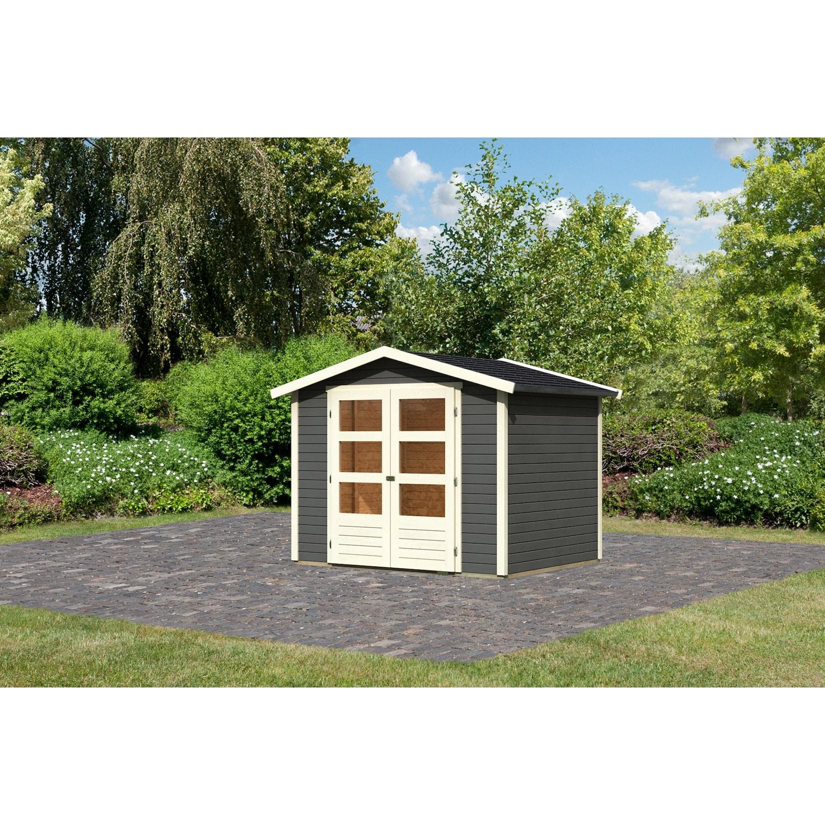 Karibu Gartenhaus Asaba 3 Terragrau