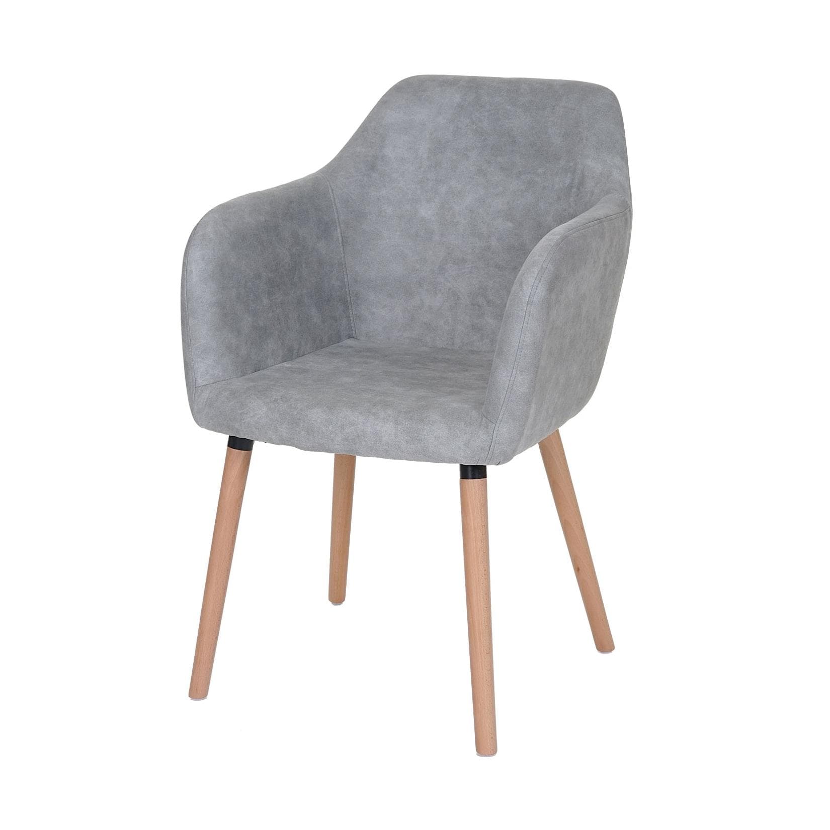 MCW Esszimmerstuhl Vaasa T381 Retro 50er Jahre Grau Textil