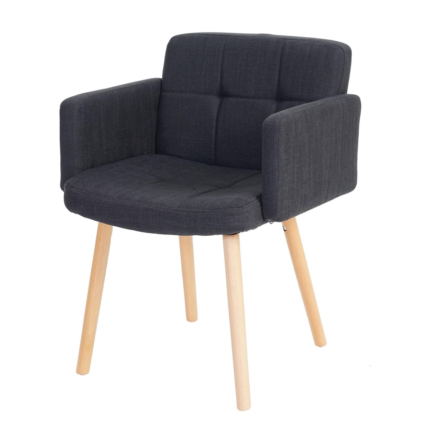 MCW Esszimmerstuhl Houston II Retro-Design Dunkelgrau Textil