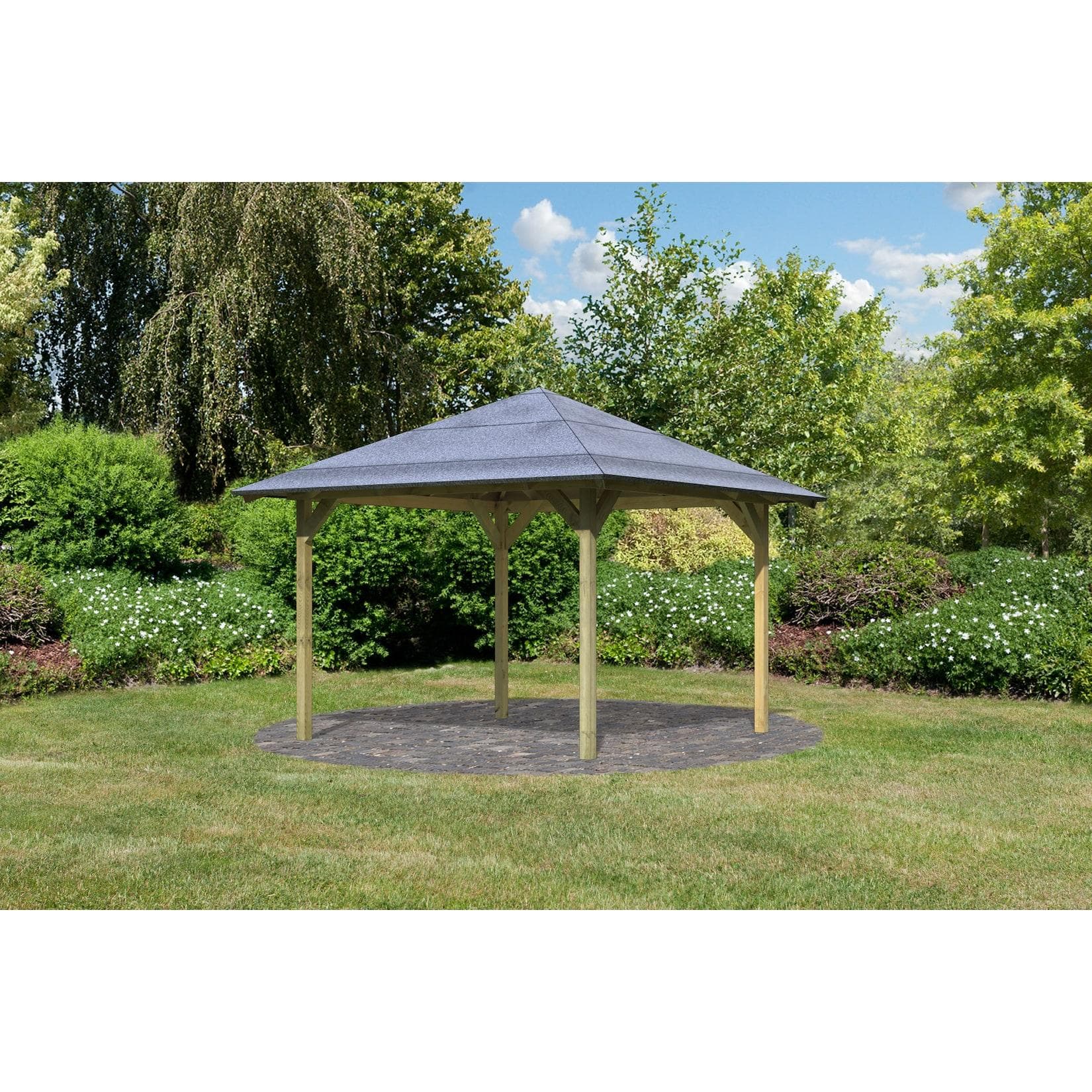 Pavillon KARIBU Cordoba Grau 357x357 cm
