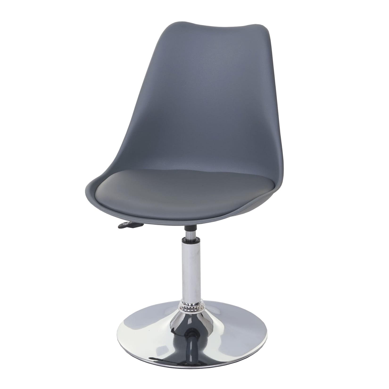 MCW Drehstuhl Vaasa T501 - Höhenverstellbar, Kunstleder Dunkelgrau, Chromfuß