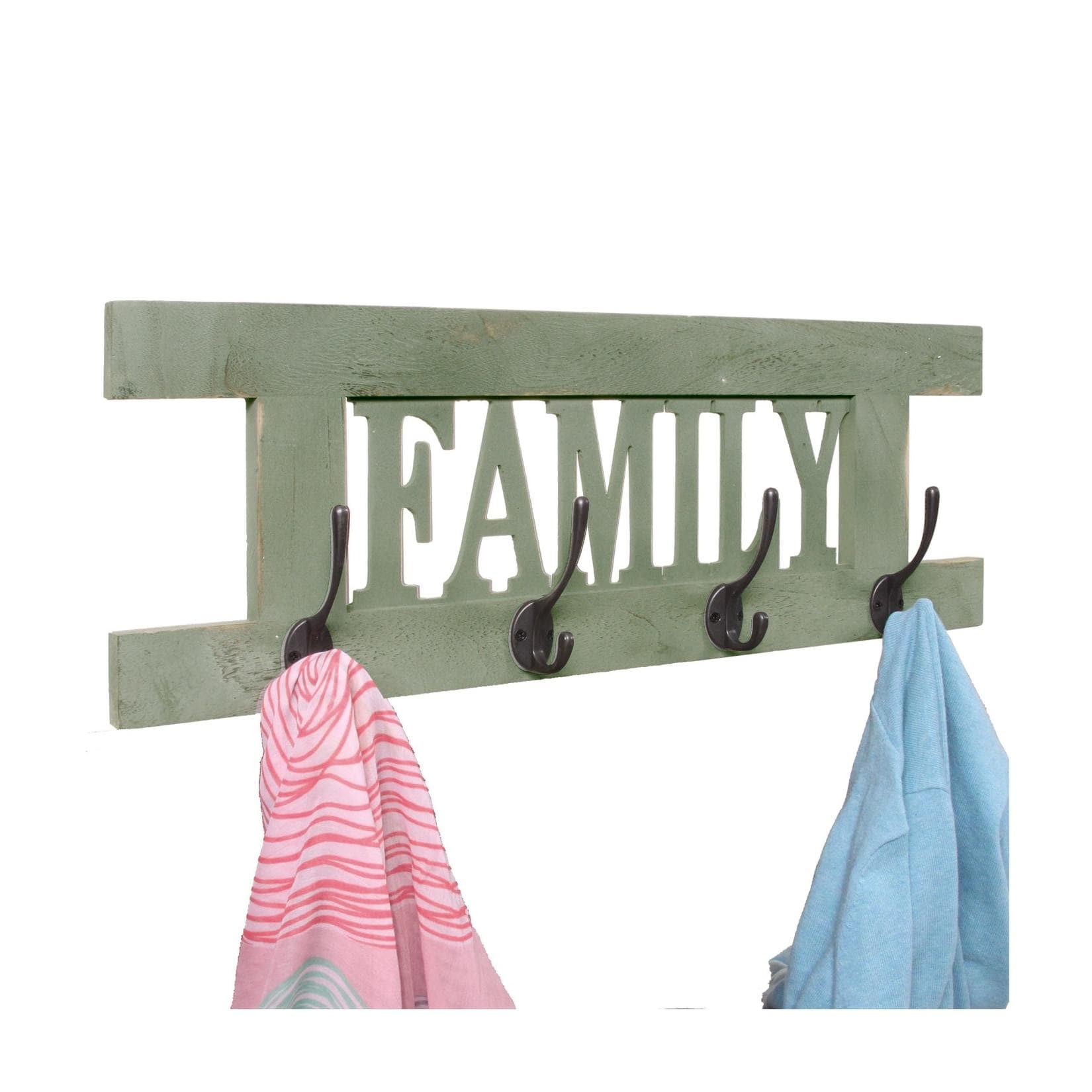 Shabby Garderobenpaneel mit individuellen Kleiderhakern