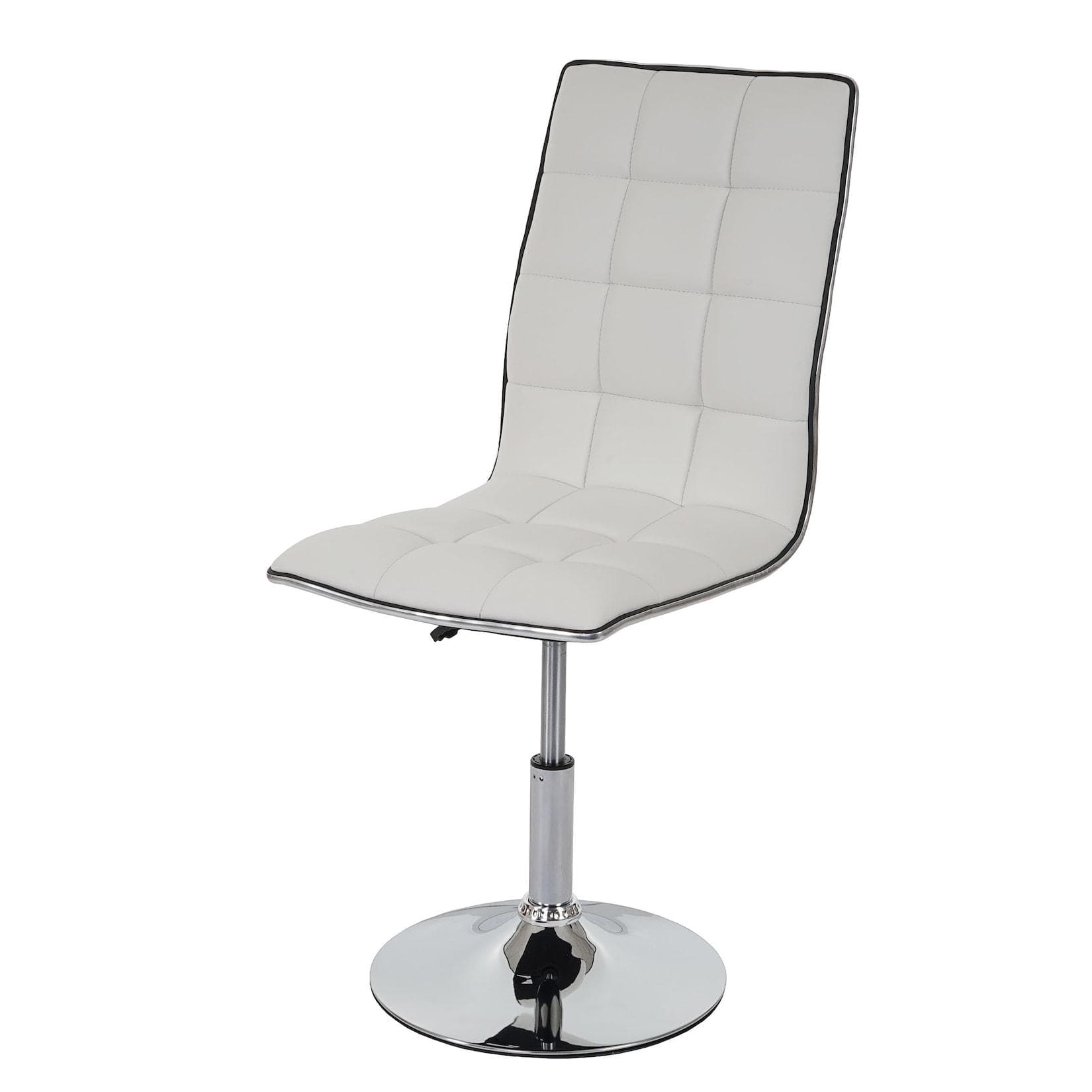 Esszimmerstuhl MCW-C41 Weiß Kunstleder höhenverstellbar drehbar
