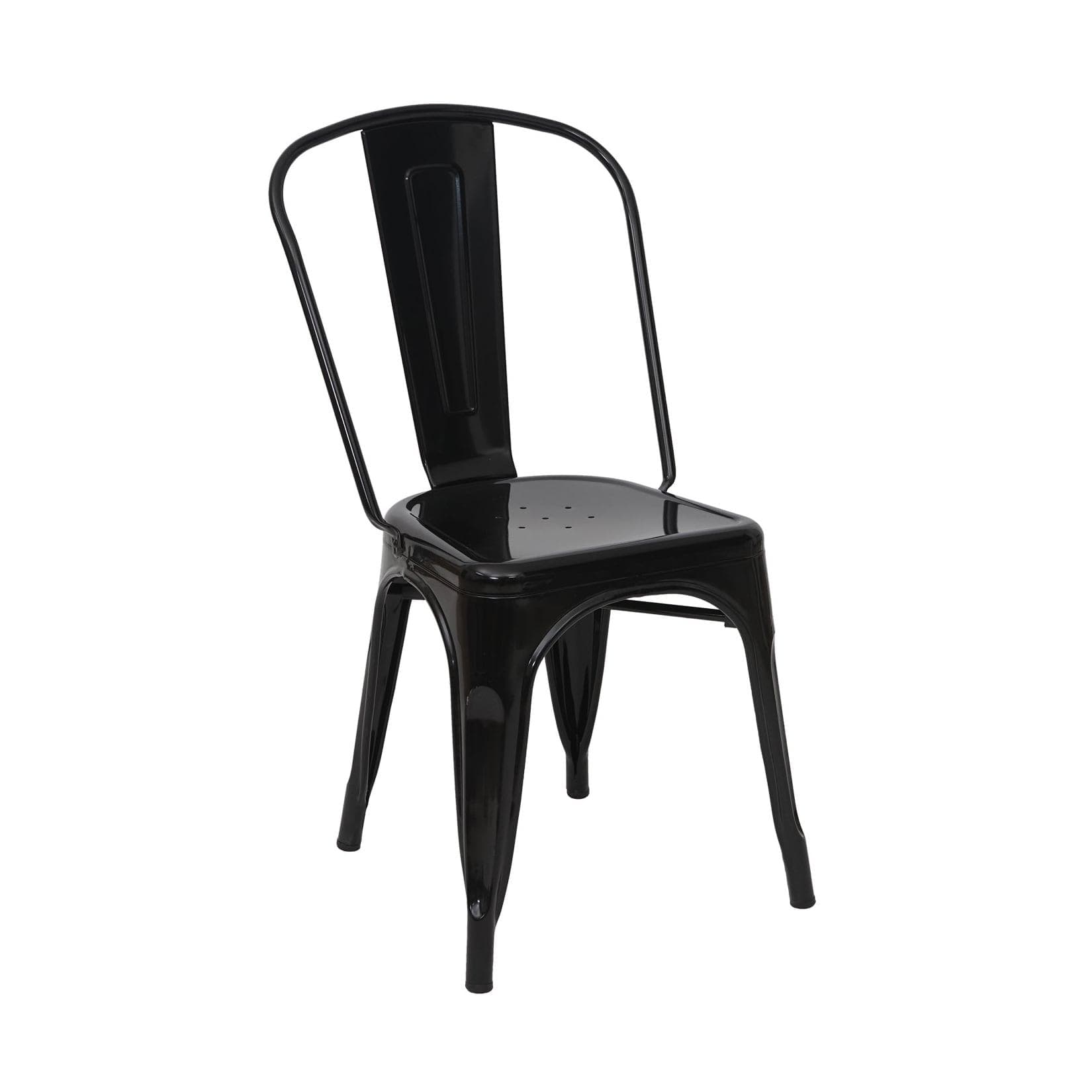 MCW Stuhl MCW-A73 Bistrostuhl Stapelbar Metall Schwarz