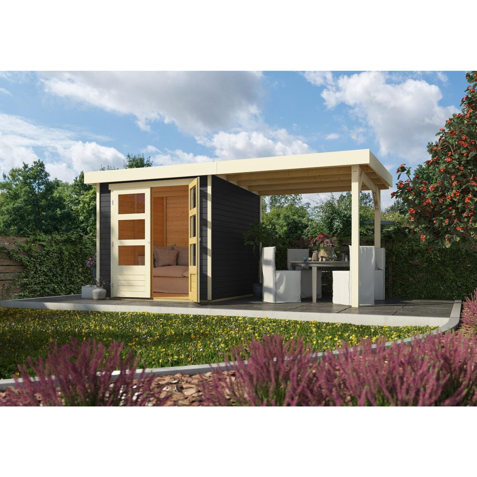 Modernes Gartenhaus aus nordischer Fichte