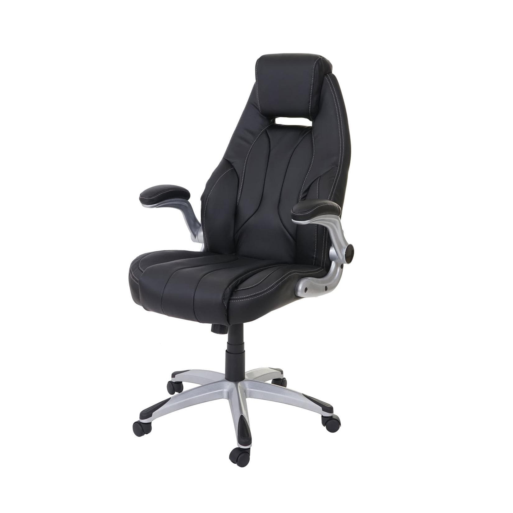 Bürostuhl MCW-A65 Schwarz Kunstleder Drehstuhl Chefsessel
