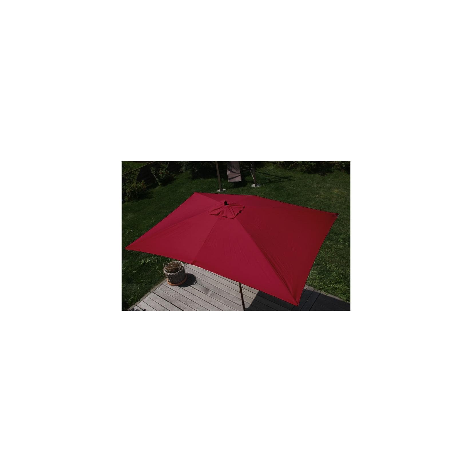 MCW Sonnenschirm Lissabon Bordeaux 2x3m Polyester Holz