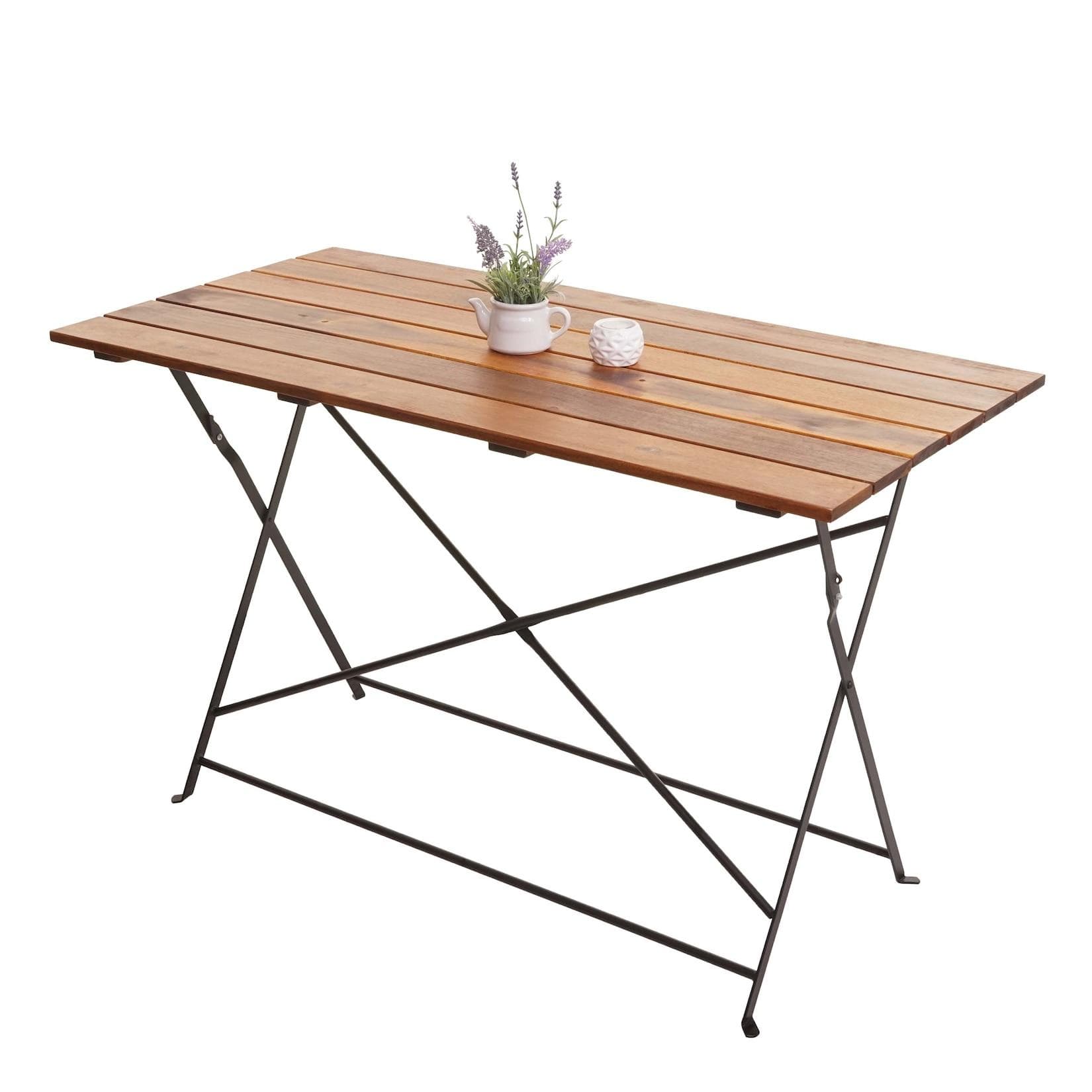 MCW Biergartentisch Klapptisch Gastronomie-Qualität Akazie Braun