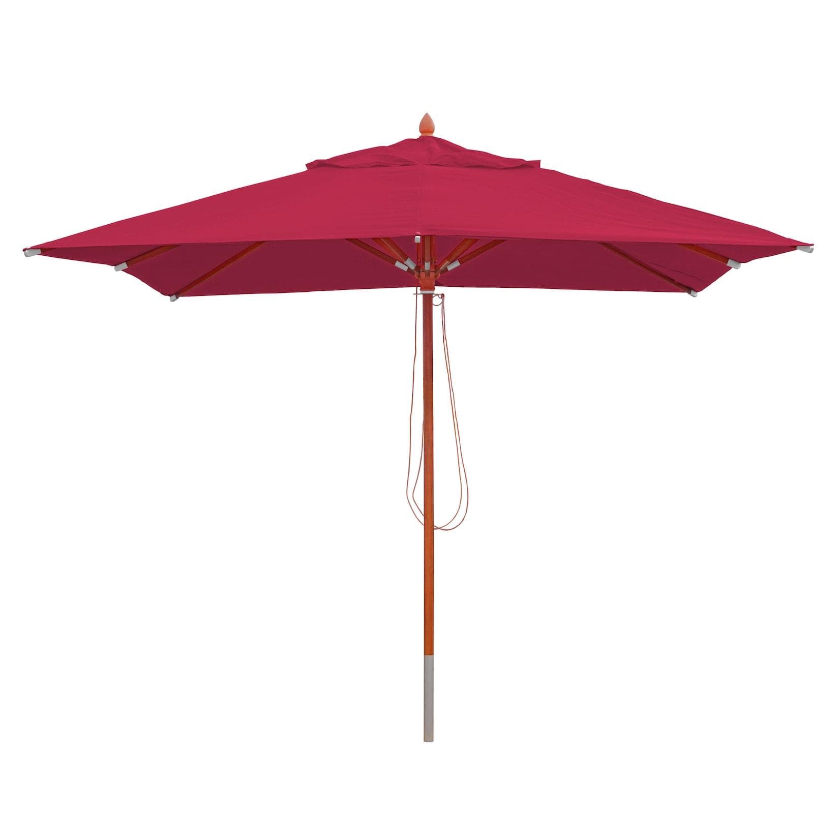 Gastronomie Holz-Sonnenschirm MCW-C57, 3x3m, Polyester/Holz, Bordeaux