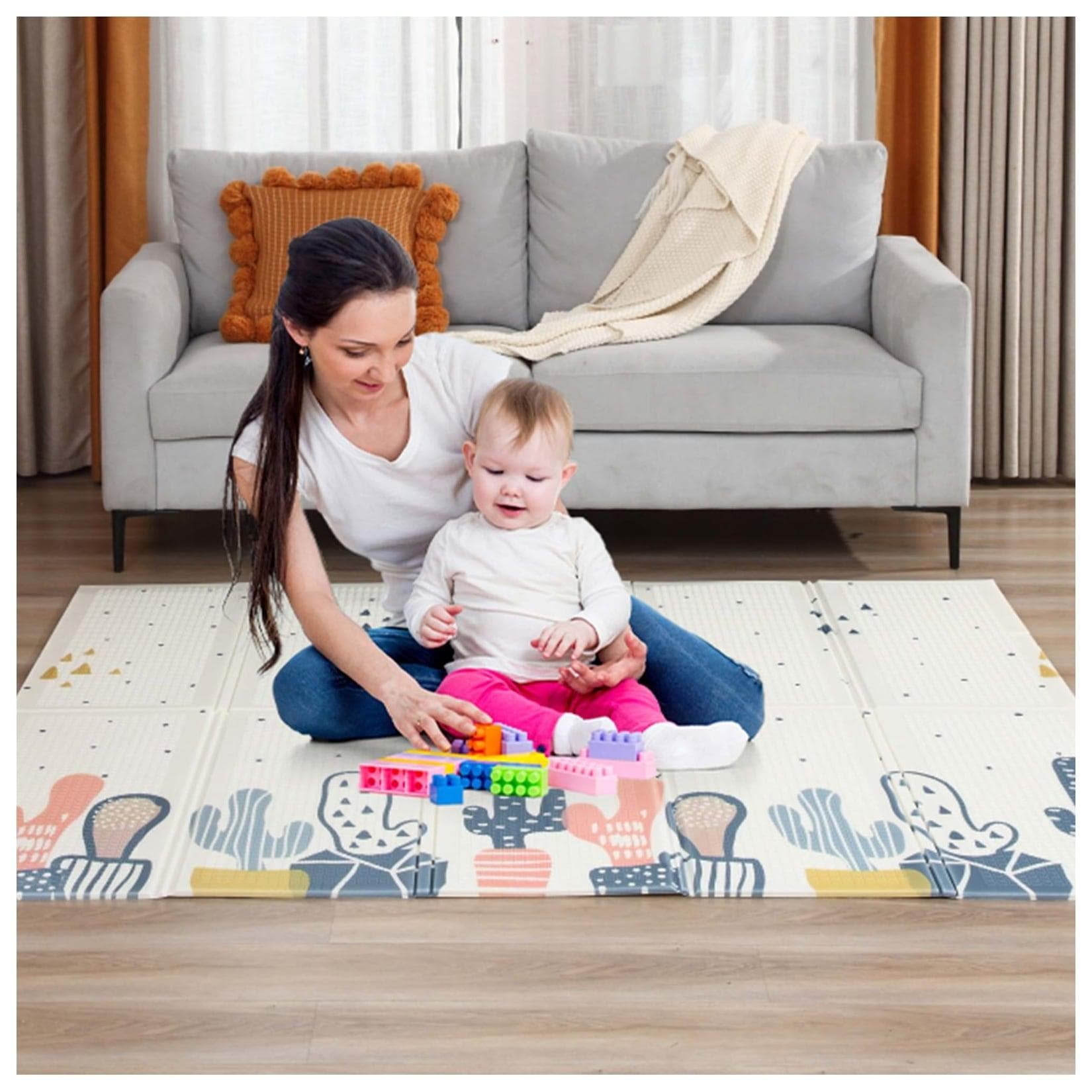 Baby Vivo Spielmatte Kaktus 200x180cm