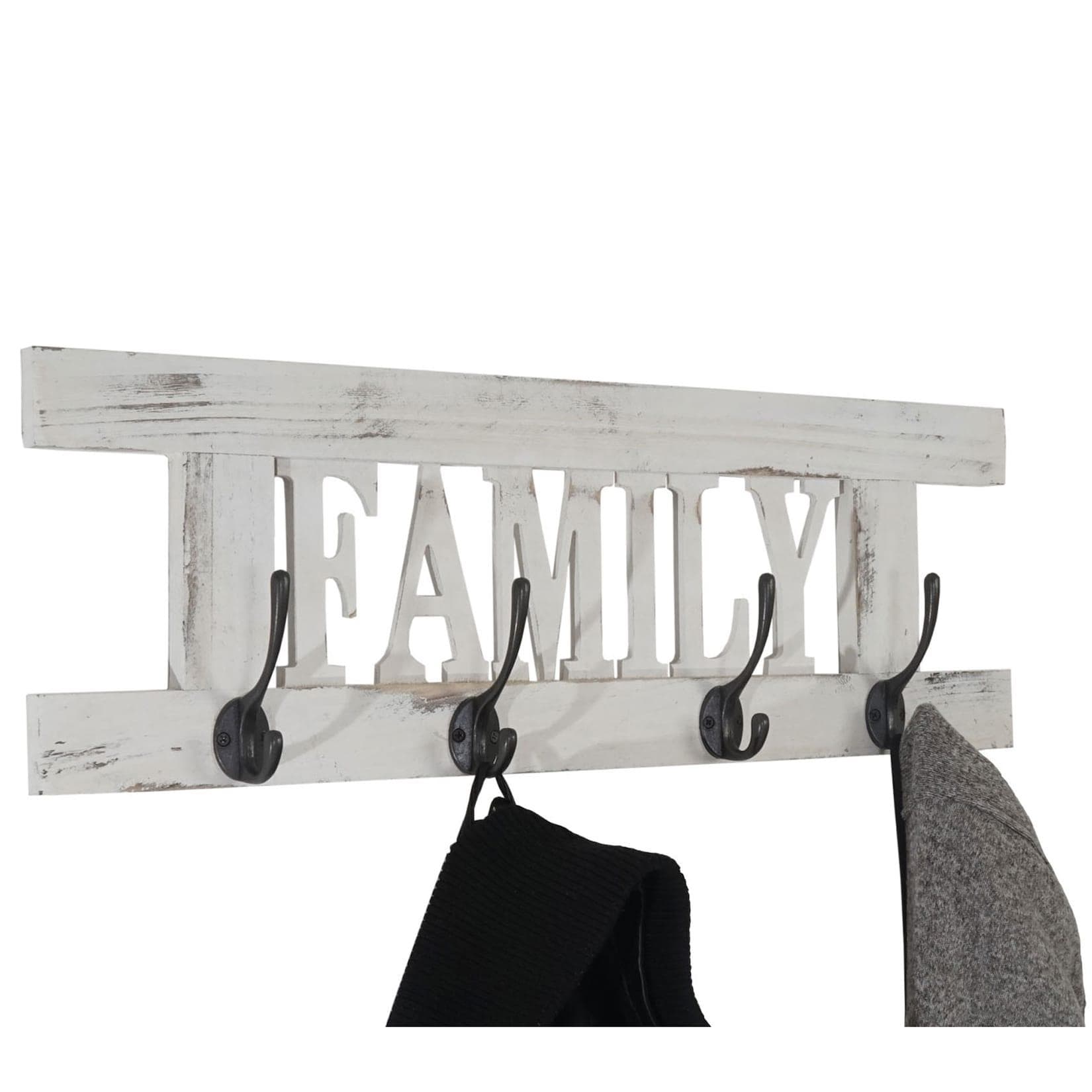 Shabby Garderobenpaneel mit individuellen Kleiderhakern