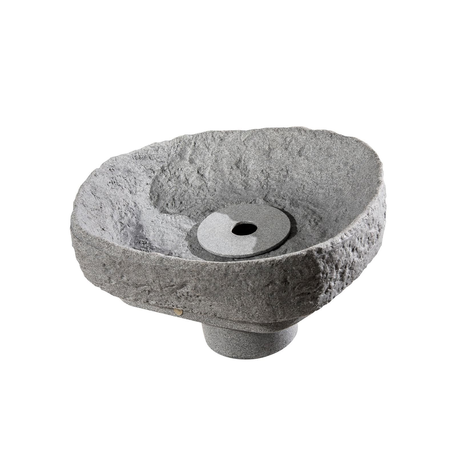 GreenLife Springbrunnen-Set für Dekor-Regenspeicher "Hinkelstein" Granitgrau