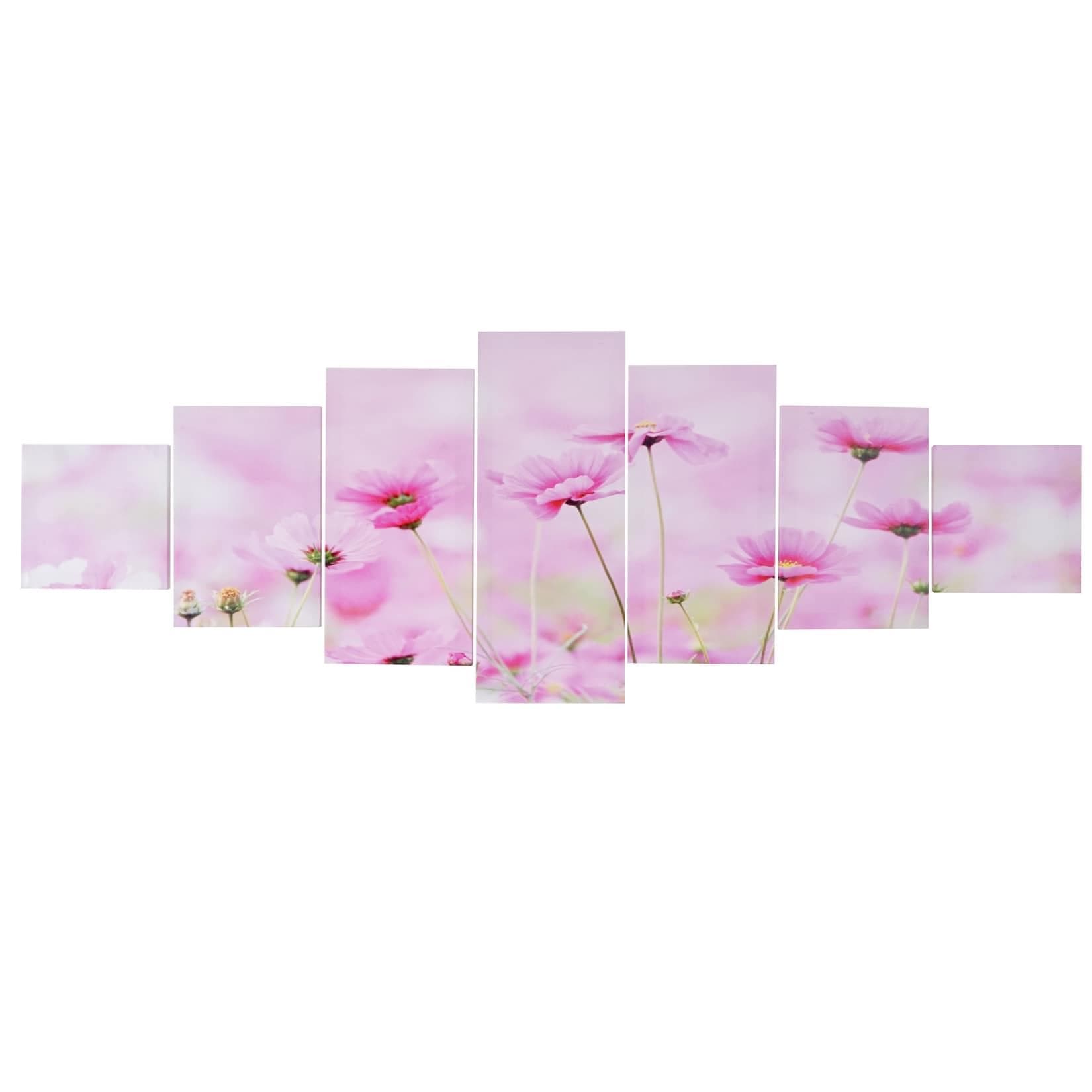 MCW Leinwandbild Blumen 7-teilig 245x87cm