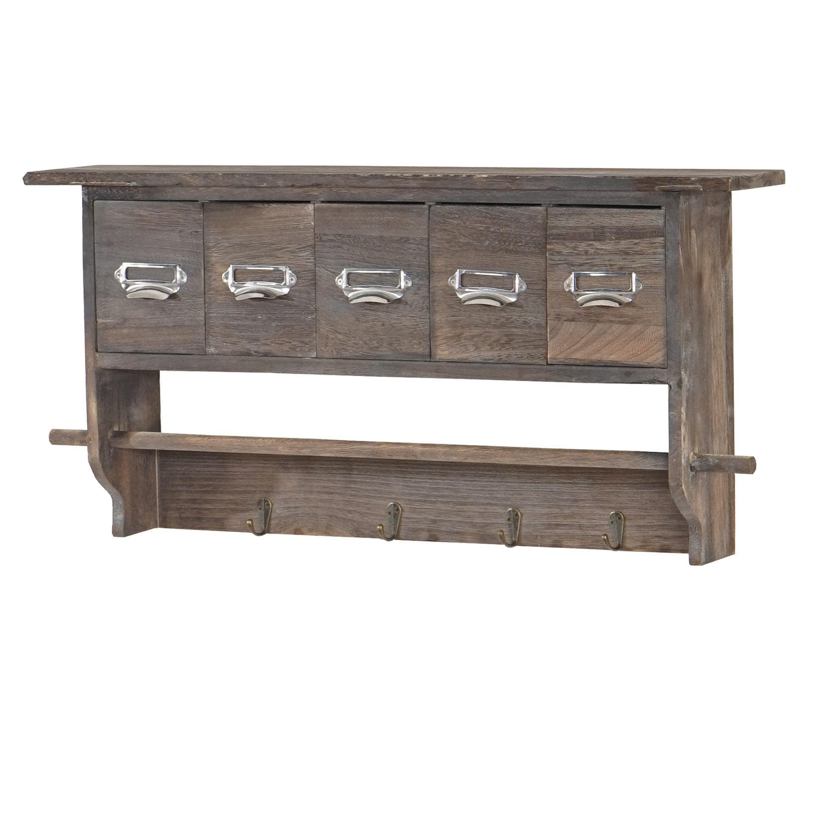 MCW Küchenregal Vintage mit 5 Schubladen Braun