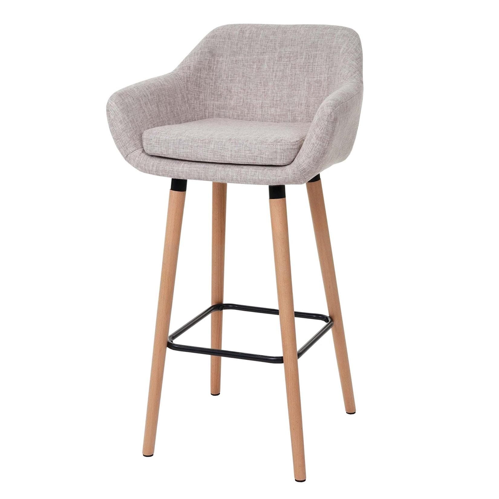 MCW Barhocker Vaasa T381 - Textil Bezug Cremegrau MVG-zertifiziert