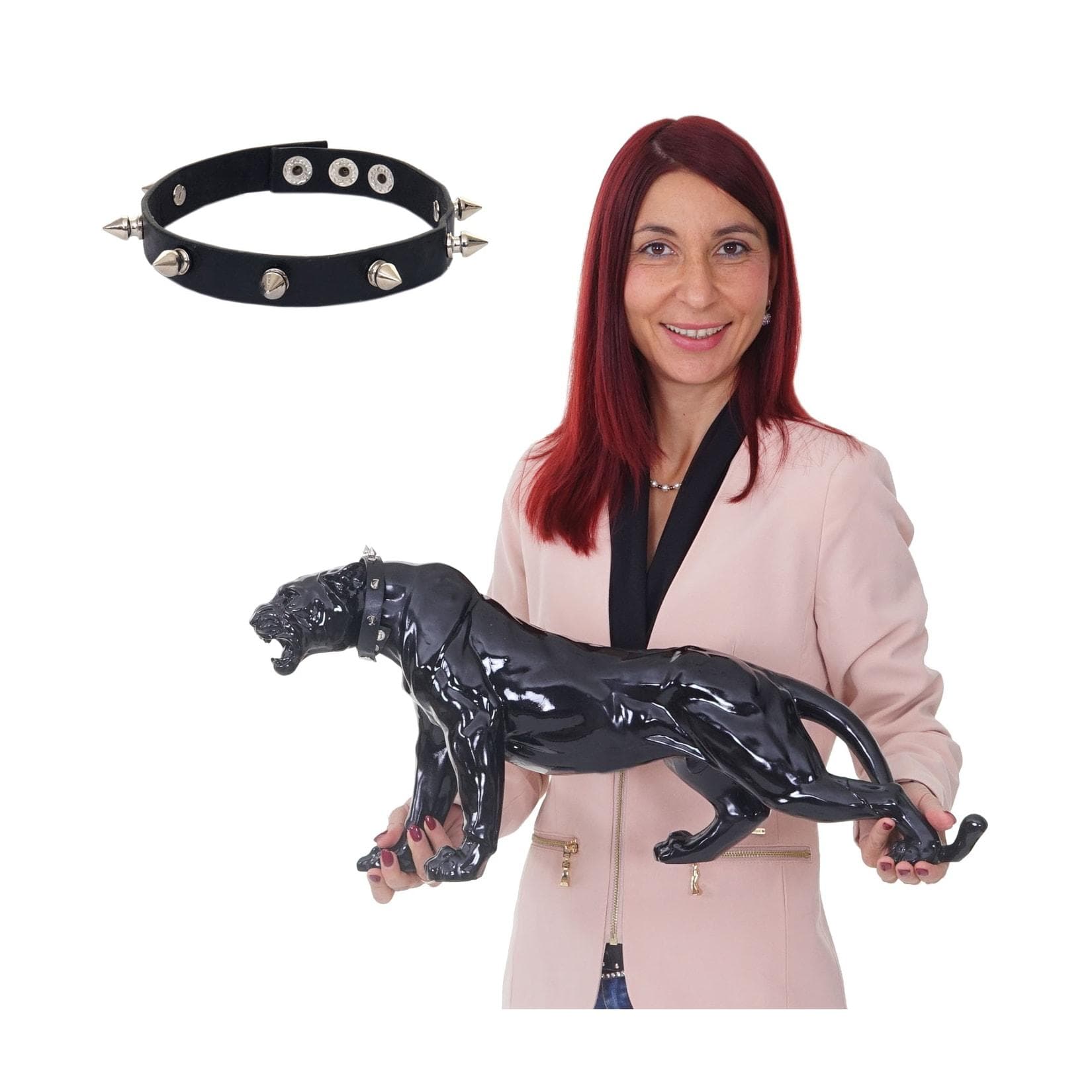MCW Deko Figur Panther 59cm Schwarz Polyresin In-/Outdoor