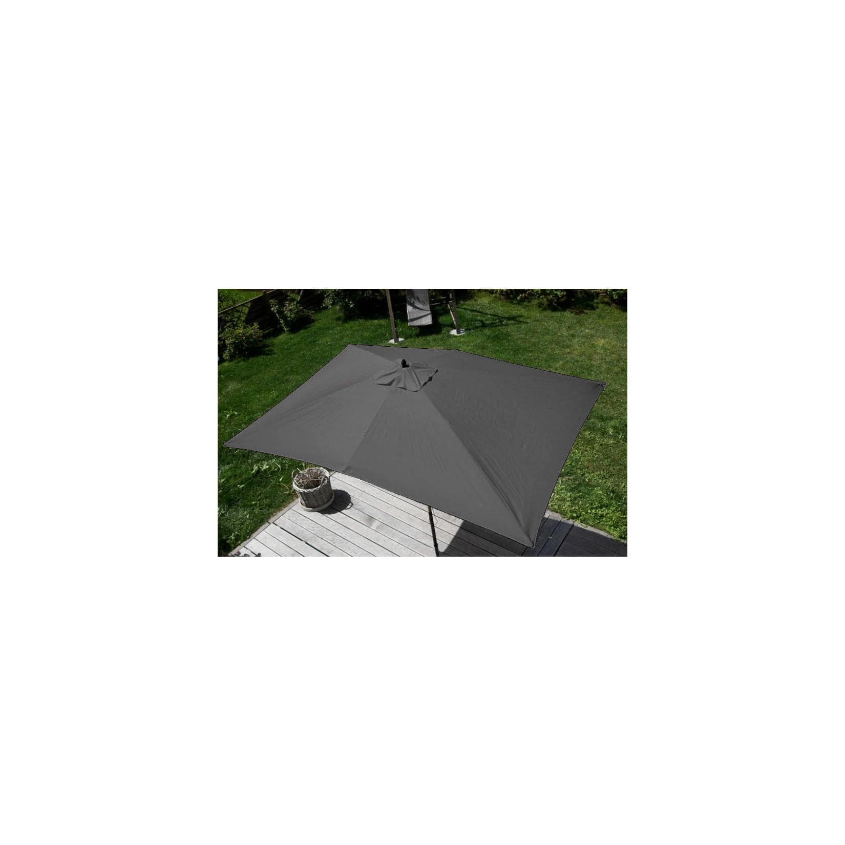 MCW Sonnenschirm Lissabon Anthrazit 2x3m Polyester/Holz