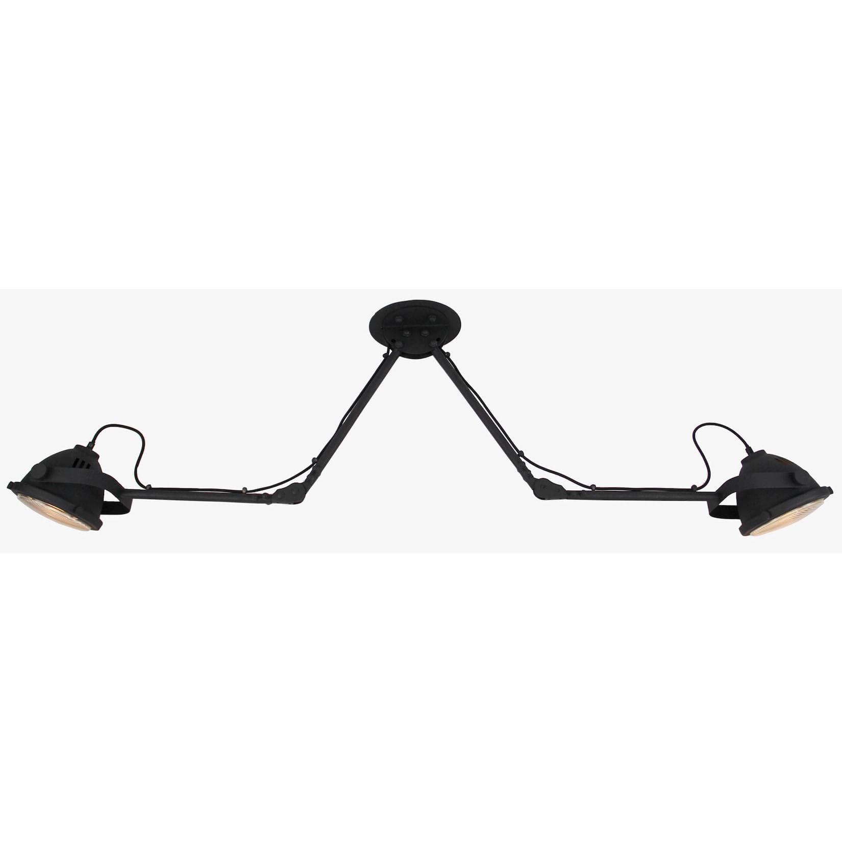 BRILLIANT Deckenspot Carmen 2-flg. Schwarz Korund LED dimmbar