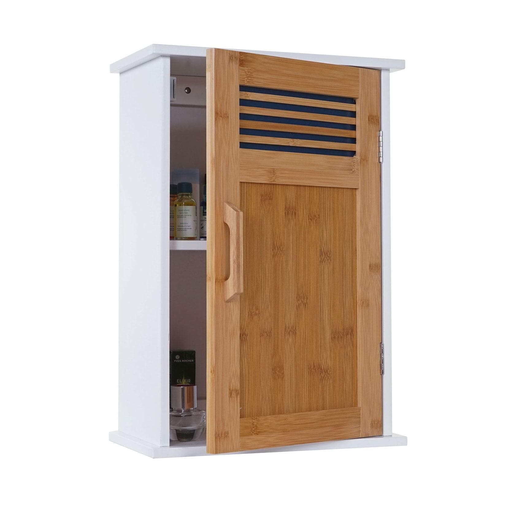 MCW Hängeschrank Badschrank Bambus Weiß