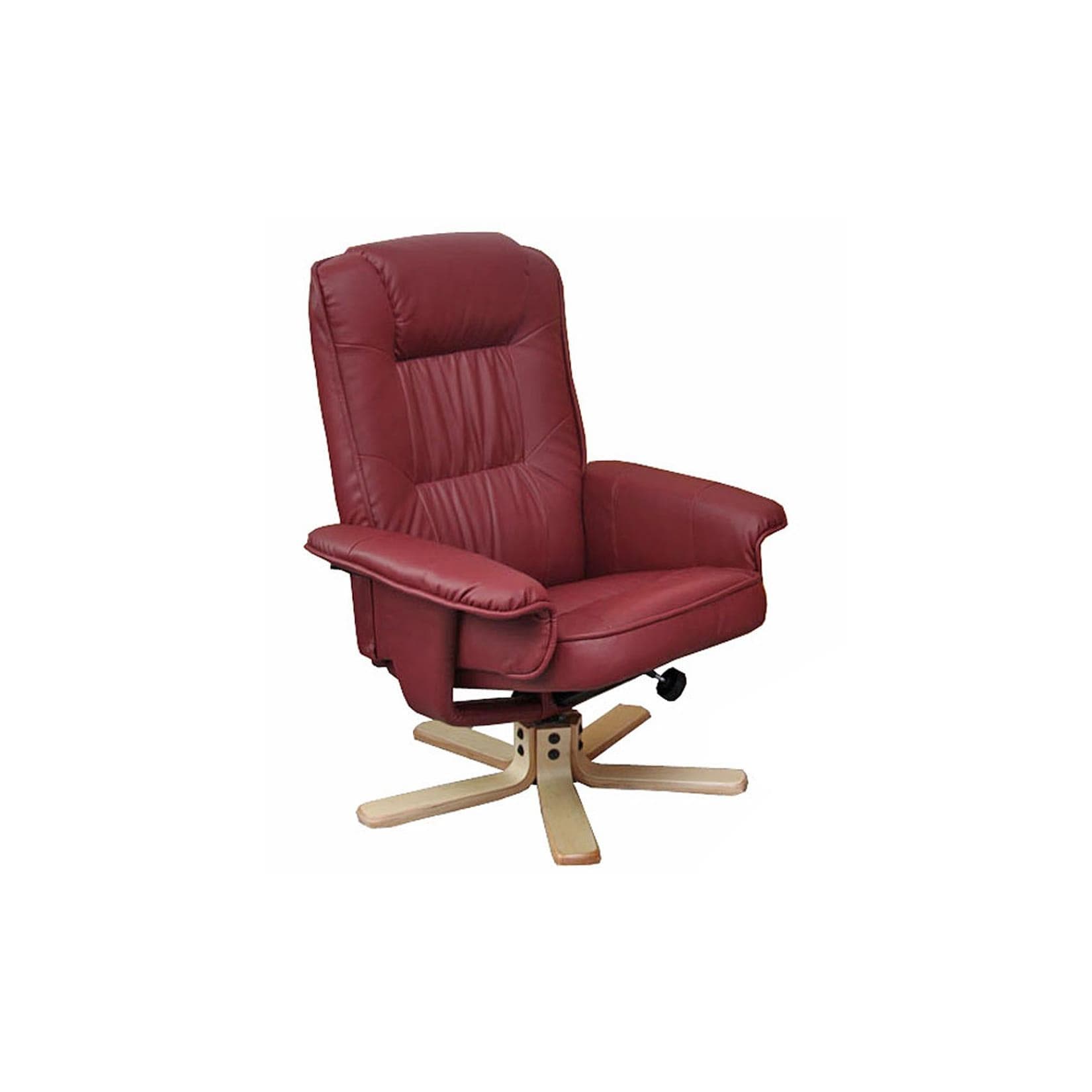 MCW Relaxsessel Fernsehsessel Kunstleder Bordeaux Drehbar