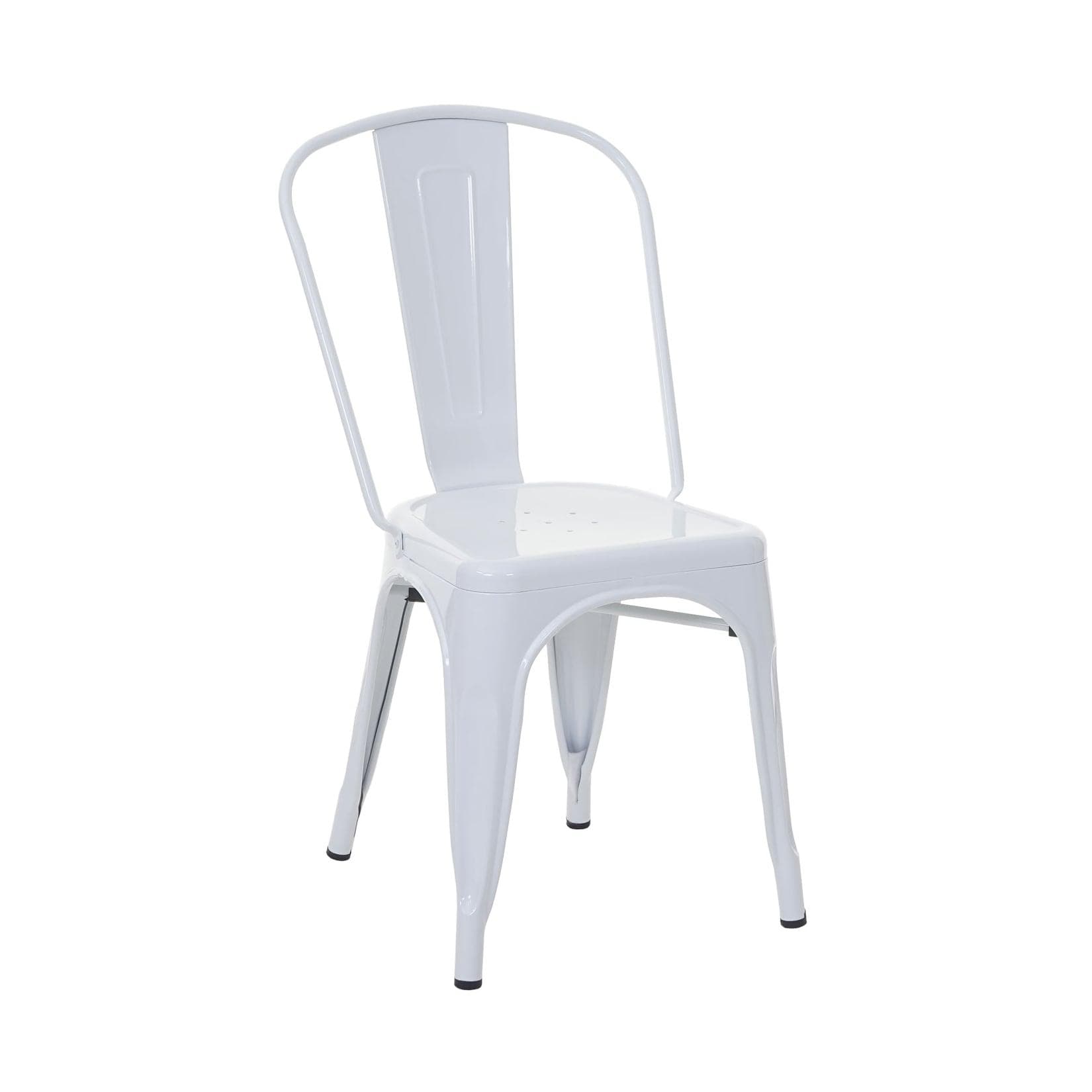 MCW Bistrostuhl MCW-A73 Weiß Stapelbar Metall Industriedesign
