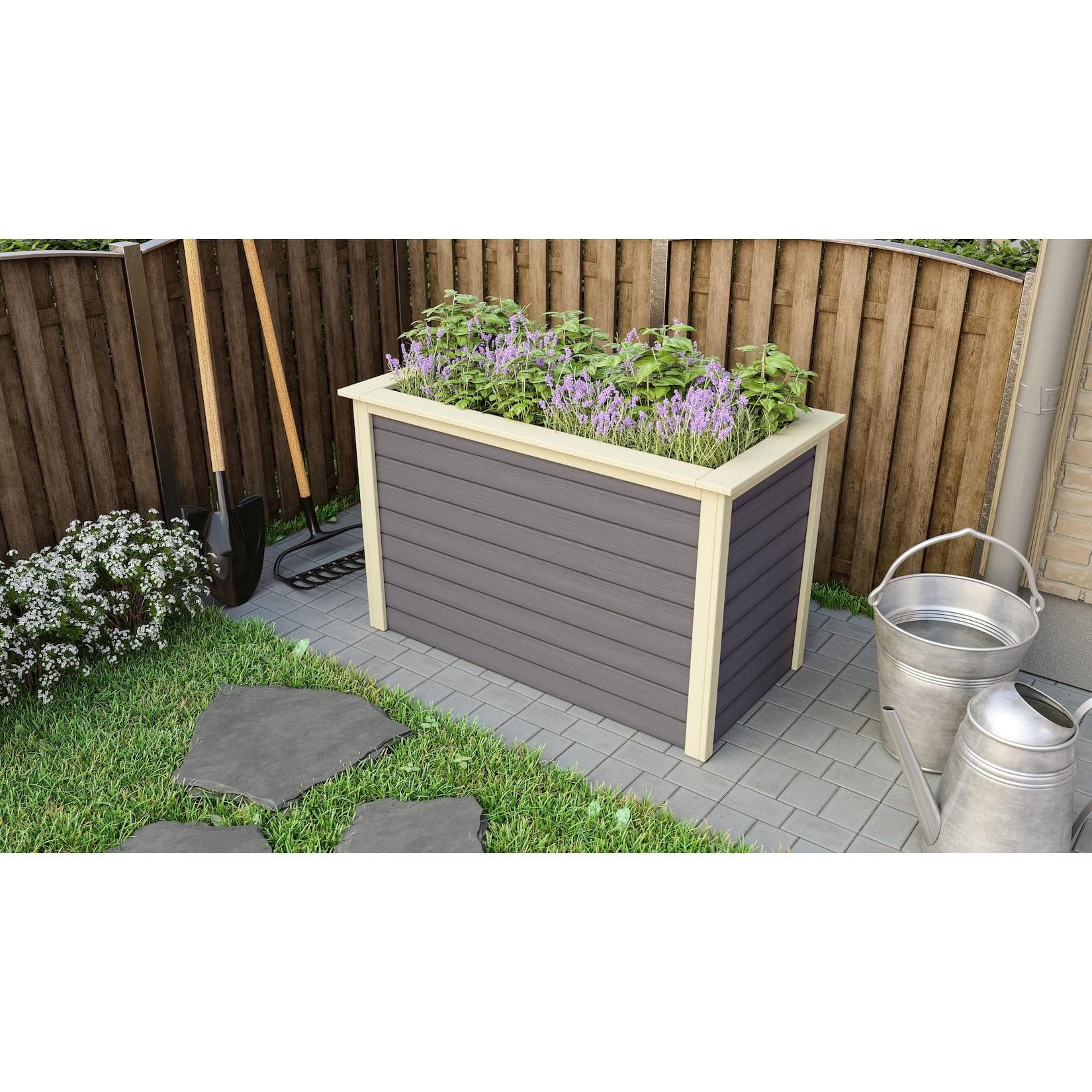 Karibu Hochbeet Terragrau 690x1330x820 mm
