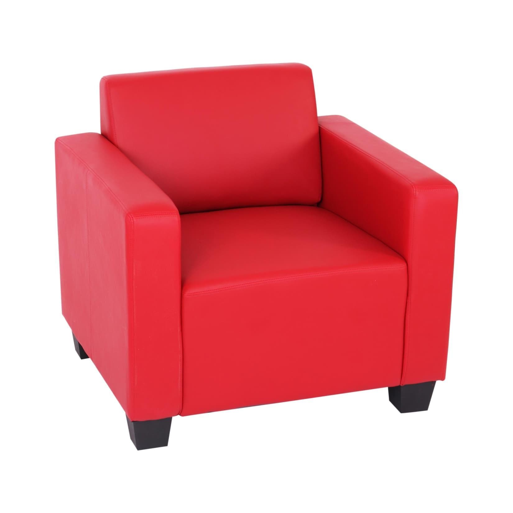 Modular Sessel Loungesessel Moncalieri Kunstleder Rot