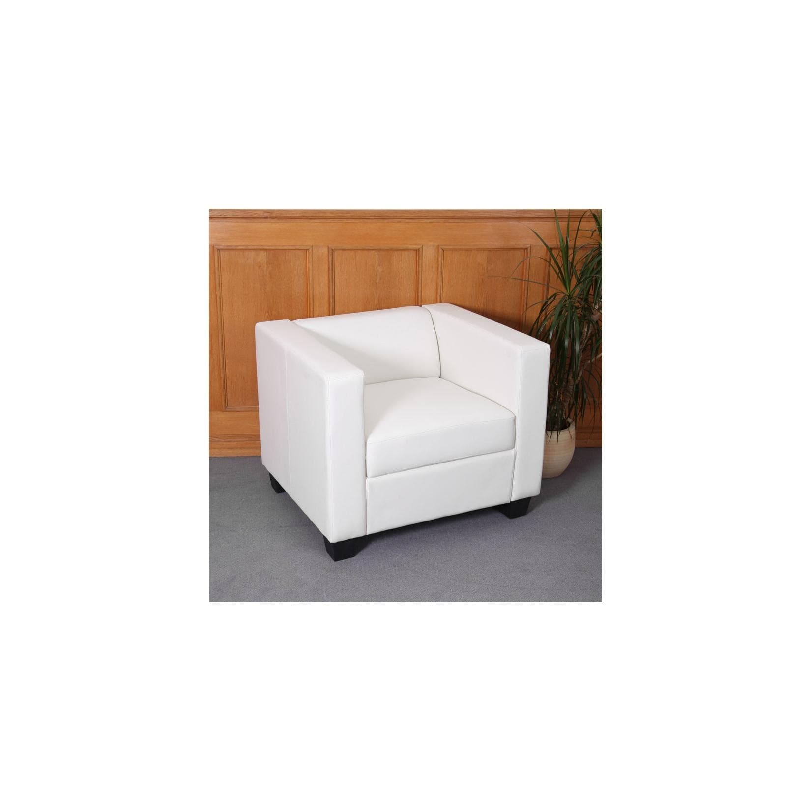 MCW Loungesessel Lille Kunstleder Weiß Modern