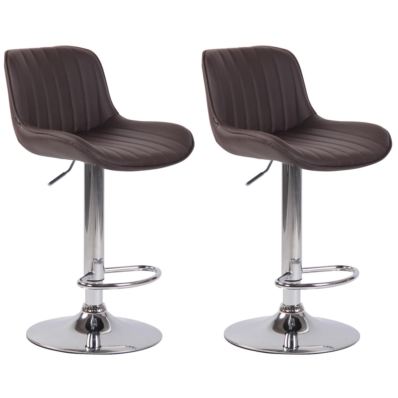 CLP 2er Set Barhocker Lentini Kunstleder Höhenverstellbar & 360° Drehbar