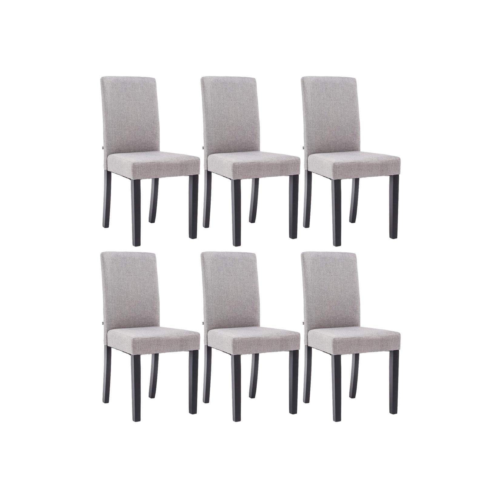 CLP 6er Set Esszimmerstuhl Ina Stoff Holzgestell