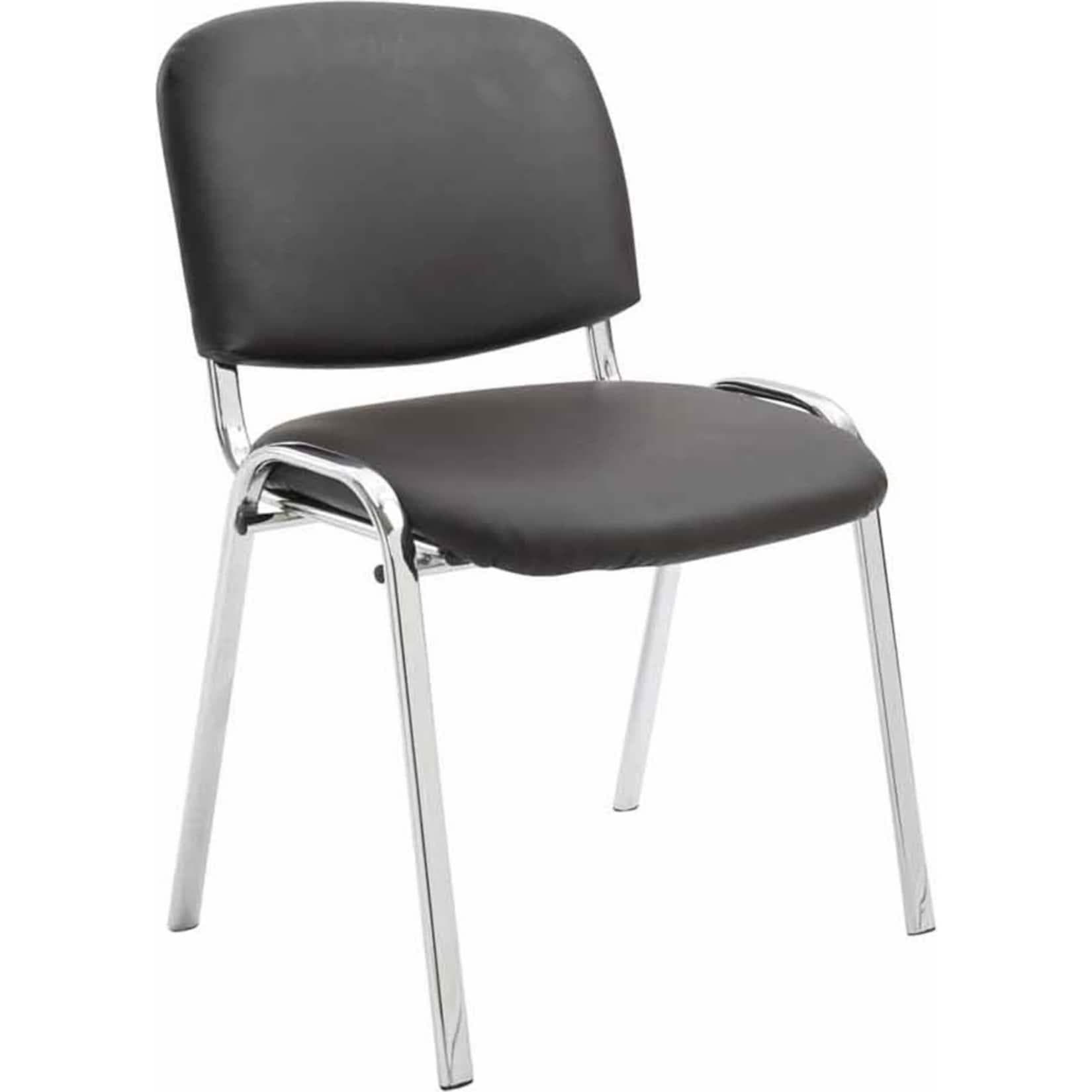 CLP Besucherstuhl Ken Braun Stapelbar Kunstleder