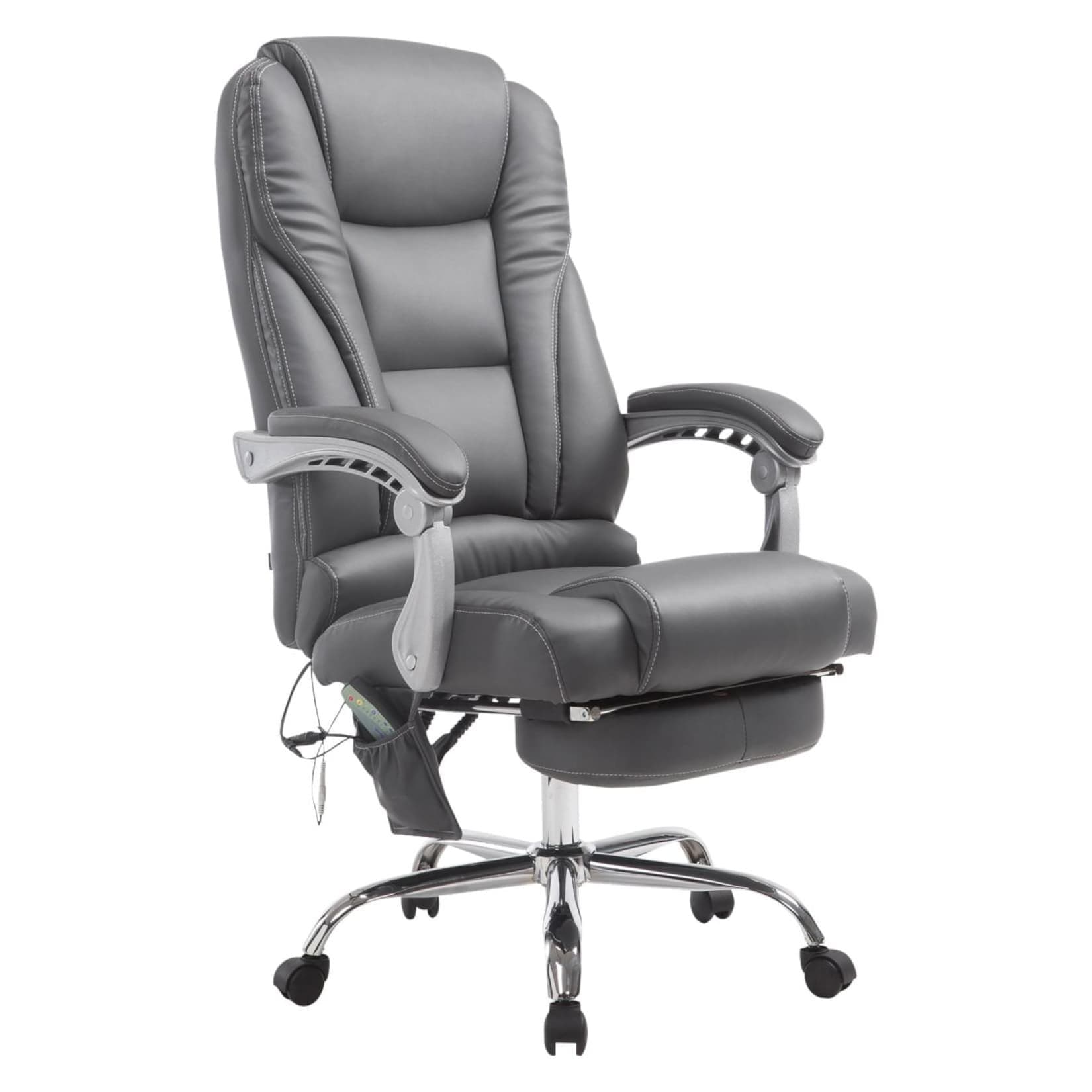 CLP Bürostuhl Pacific Kunstleder mit Massagefunktion und Fußablage