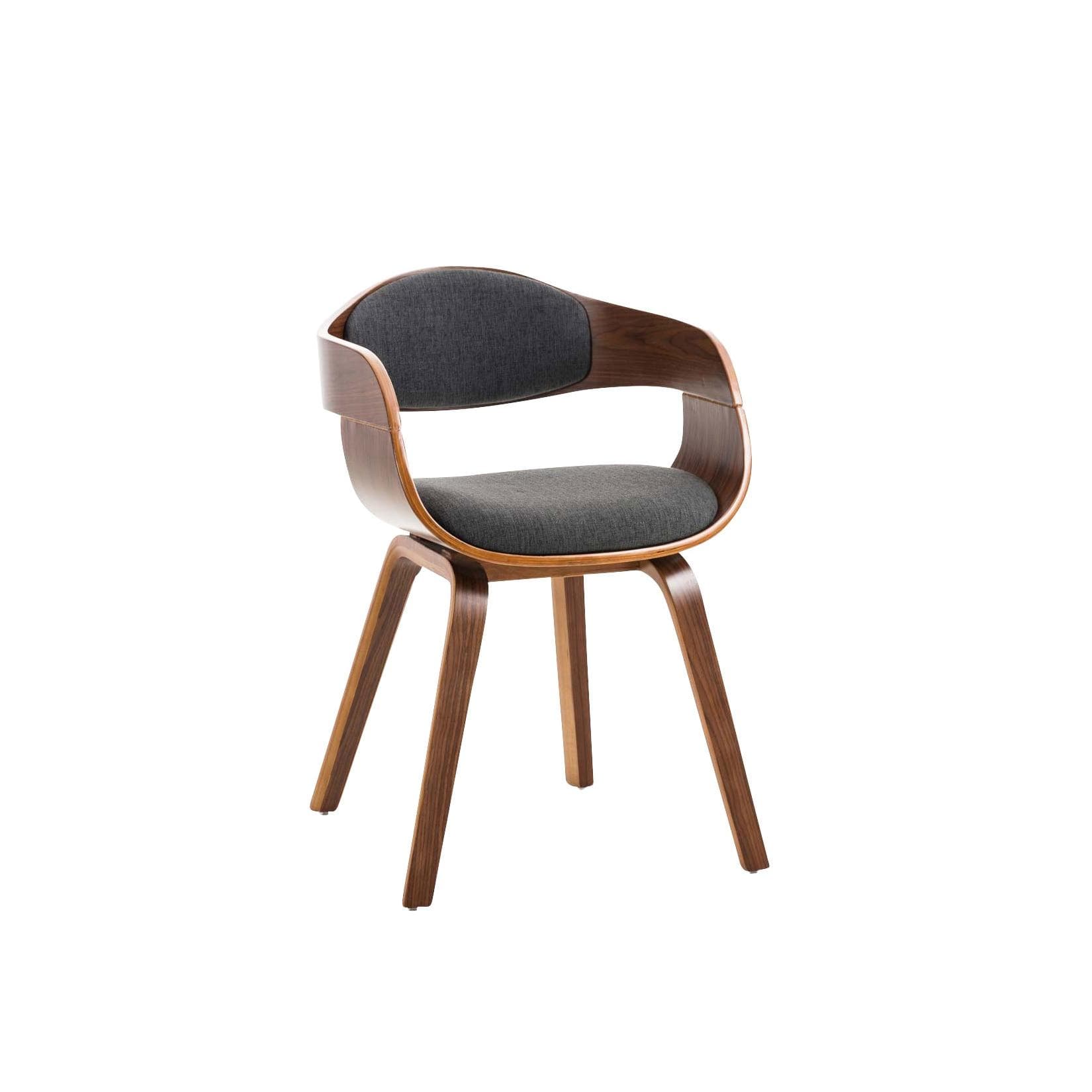 CLP Esszimmerstuhl Kingston Ergonomisch mit Stoffbezug und Holzgestell