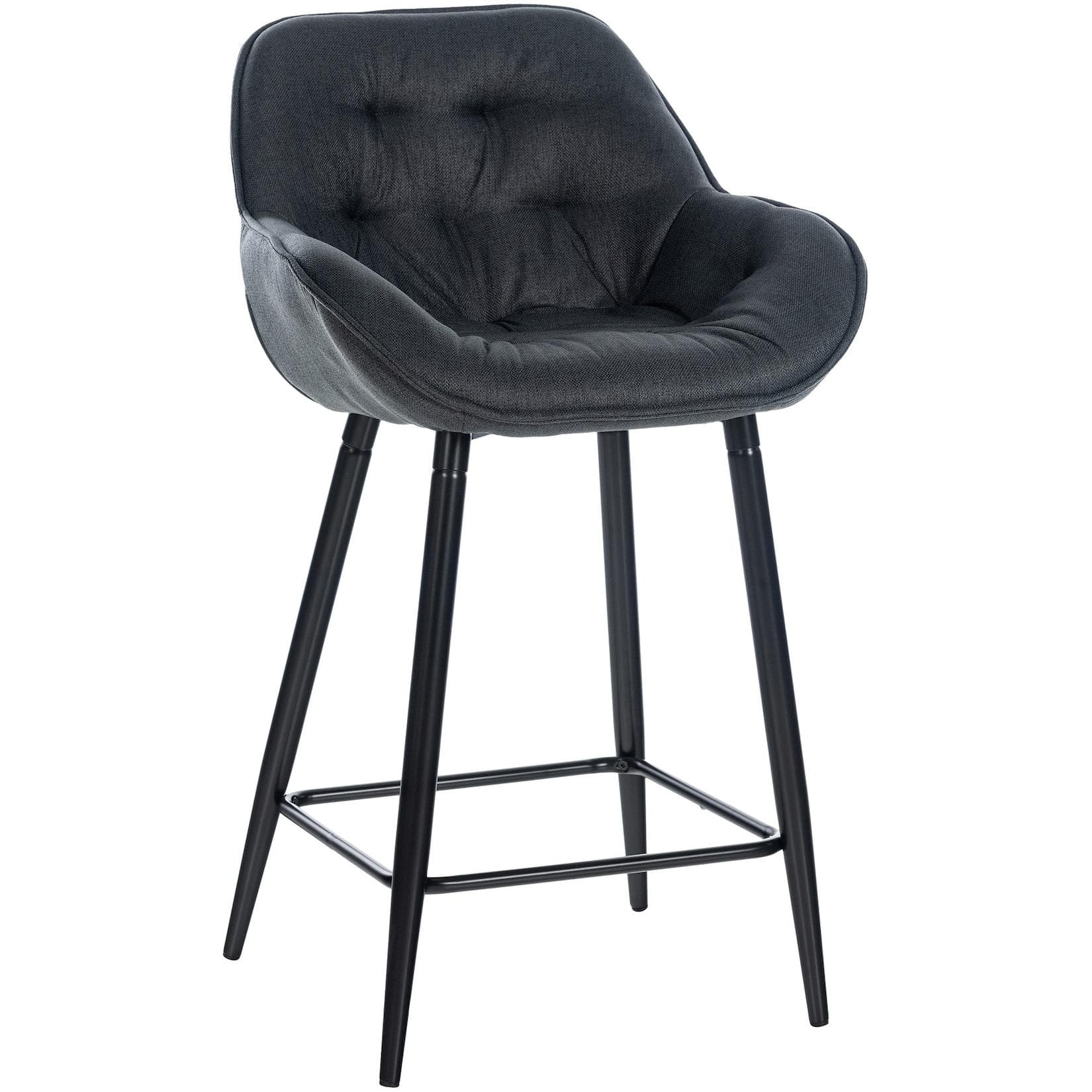 CLP Barhocker Gibson Gepolsterter Tresenstuhl Mit Fußstütze Schwarz Modern