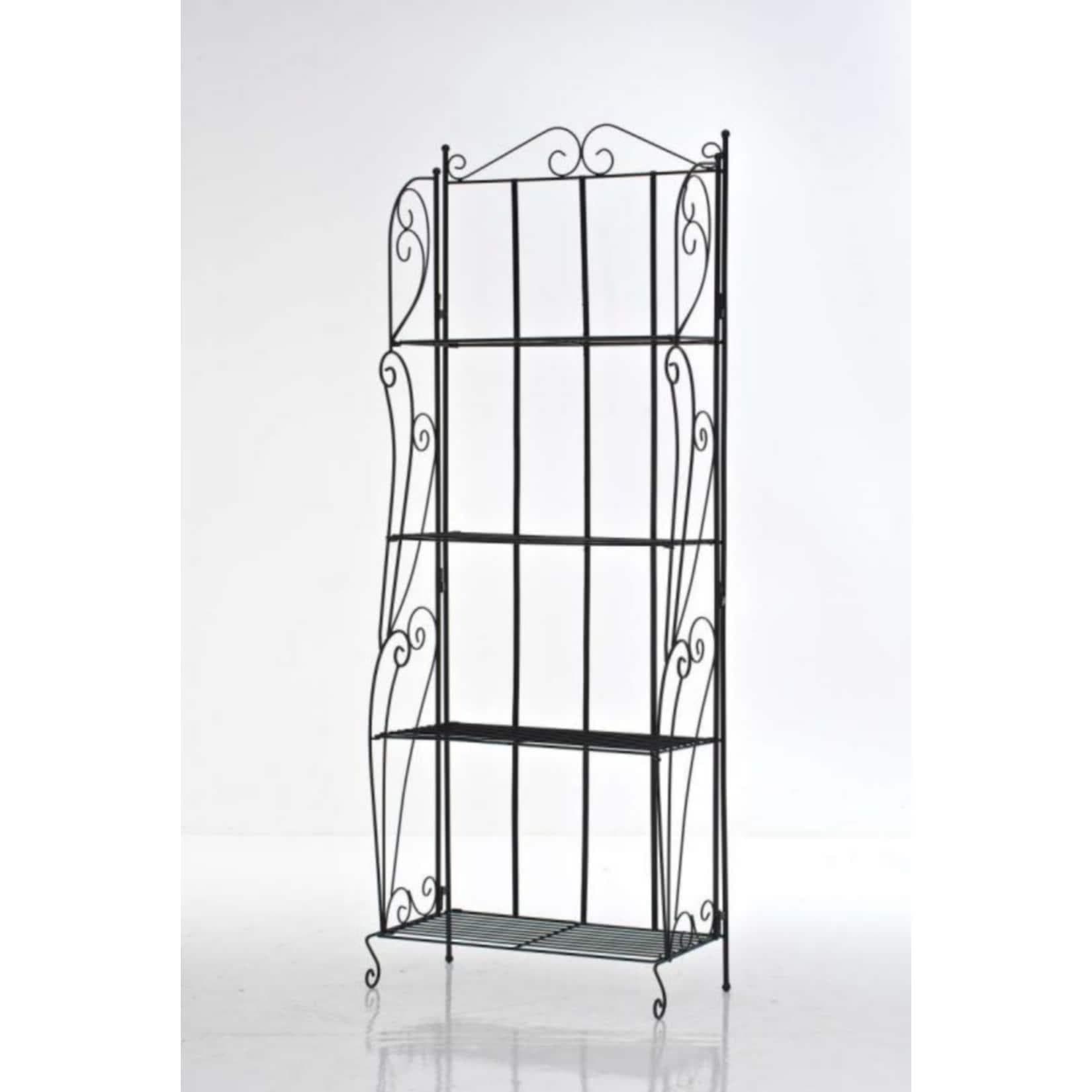 CLP LEA Standregal Landhausstil Klappbar Robust Eisen 4 Böden