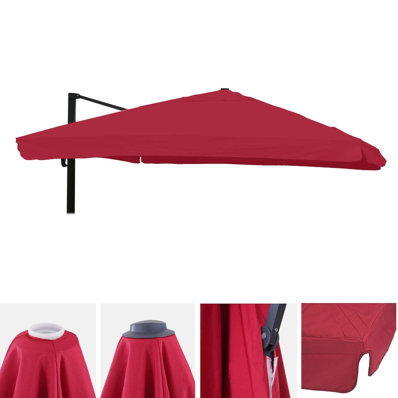 MCW Ersatz-Bezug für Luxus-Ampelschirm MCW-A96 Bordeaux Polyester