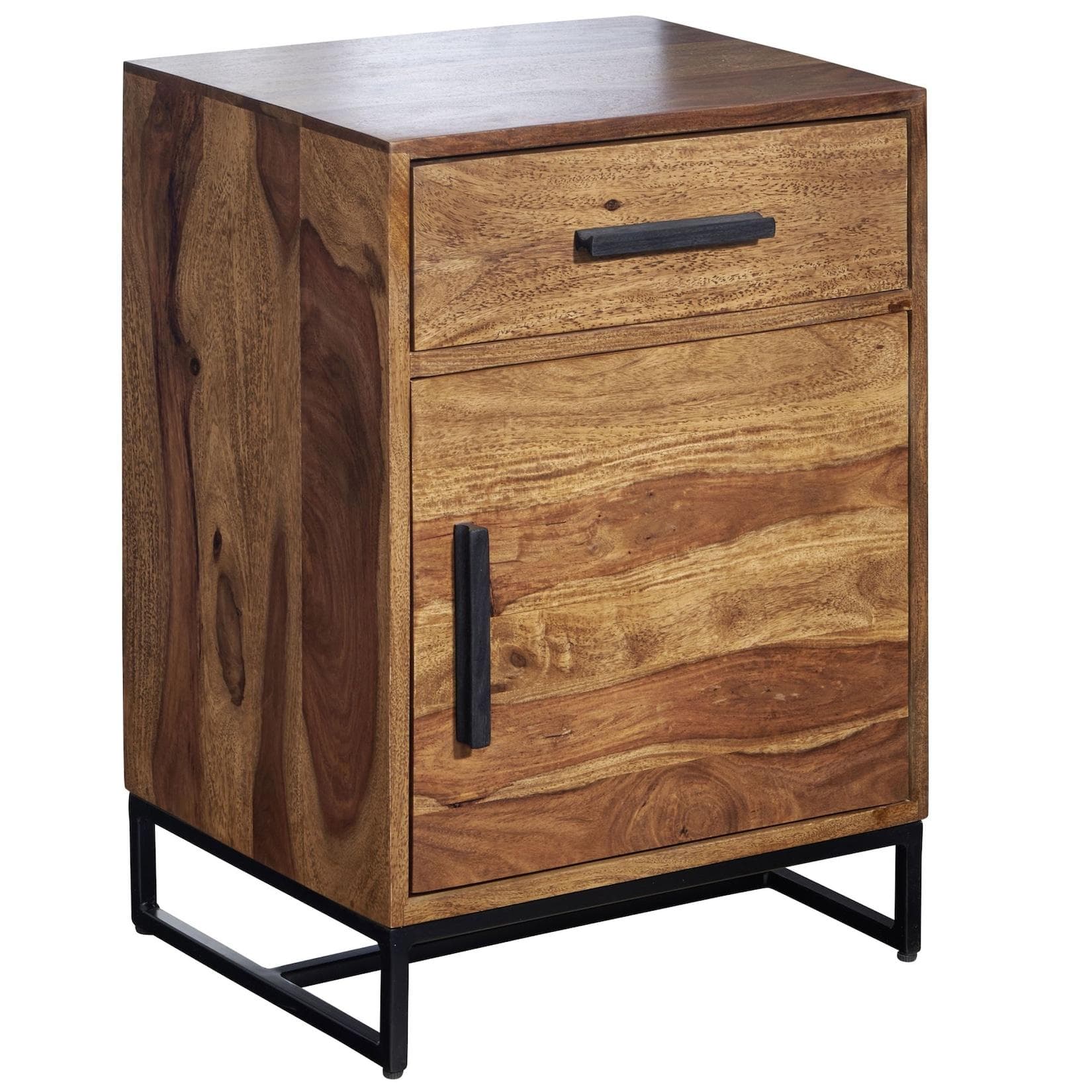 FineBuy Nachttisch Industrial-Style mit Schublade und Türfach