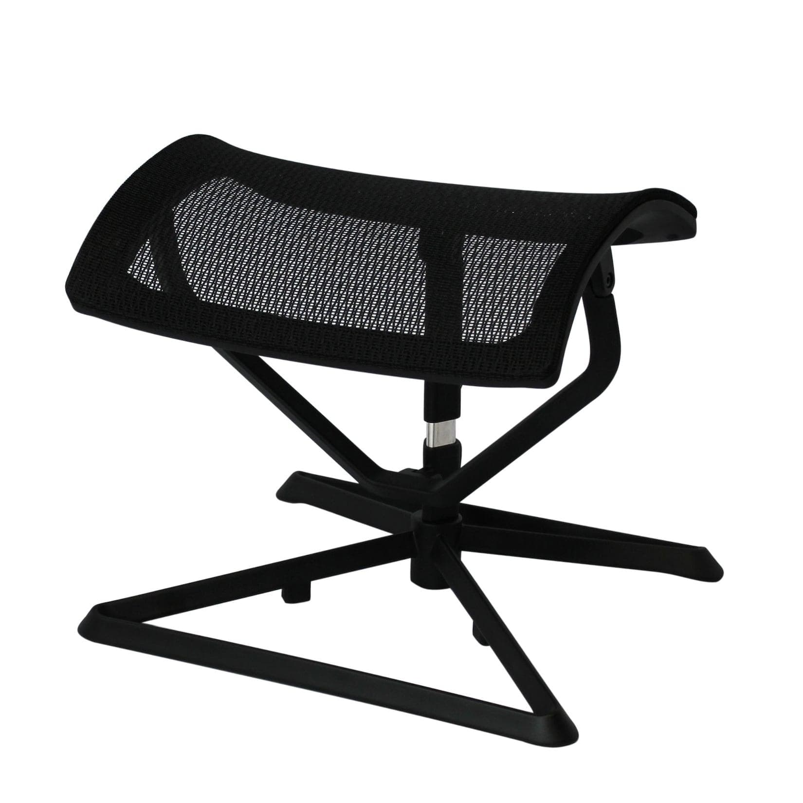 FINEBUY Fußhocker FB42645 Schwarz Höhenverstellbar Ergonomisch