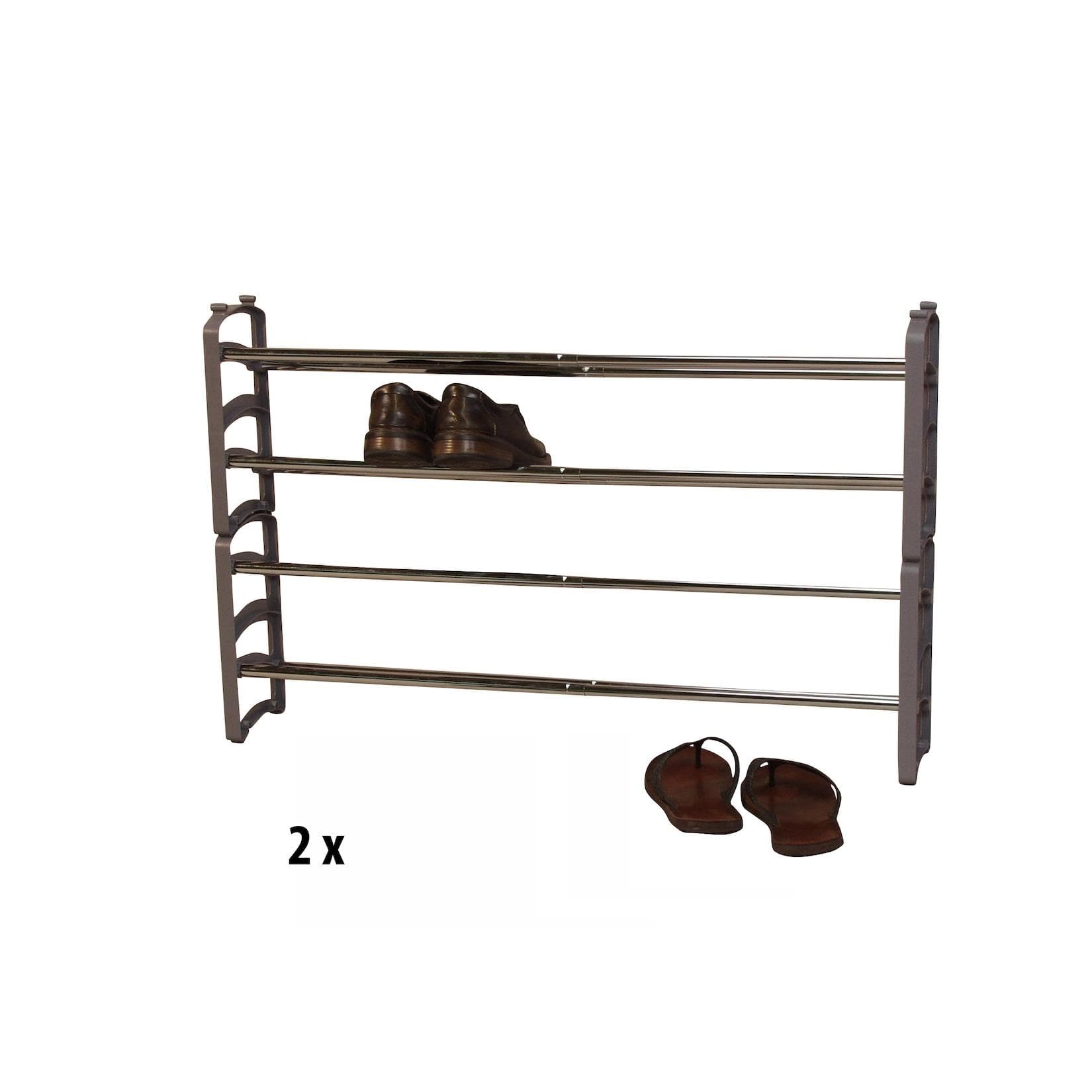 Spar-Set Schuhregal 4-teilig - Nebeneinander oder Stapelbar