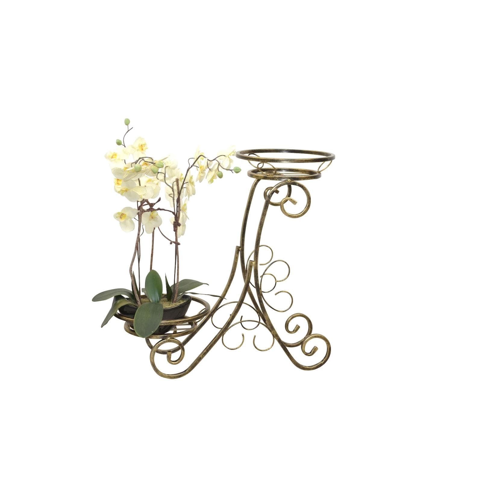 Blumenständer HOFMANN LIVING AND MORE Gold Antikoptik 2 Ablagen