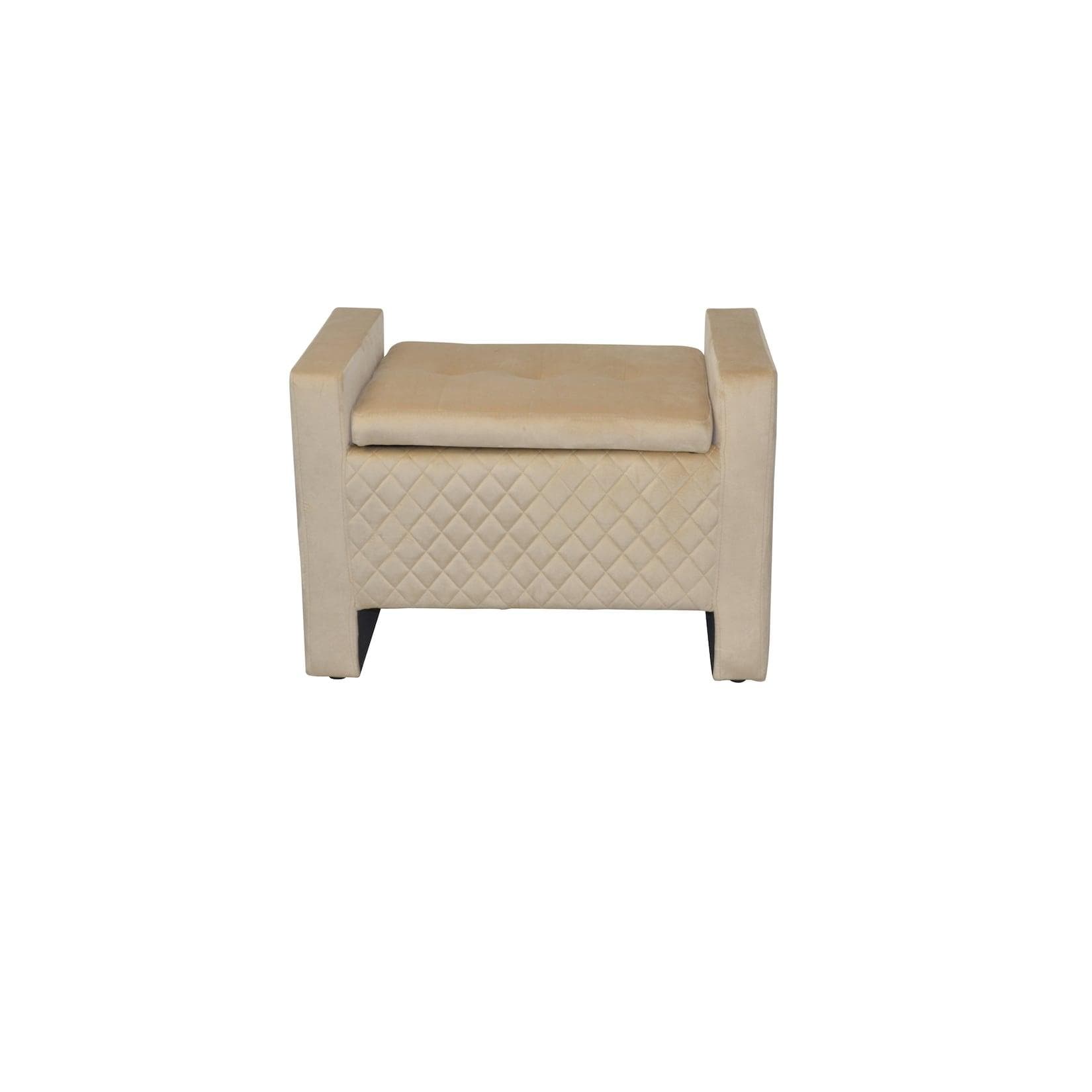 INOSIGN Sitztruhe Beige mit Stauraum und Gasdruckfeder