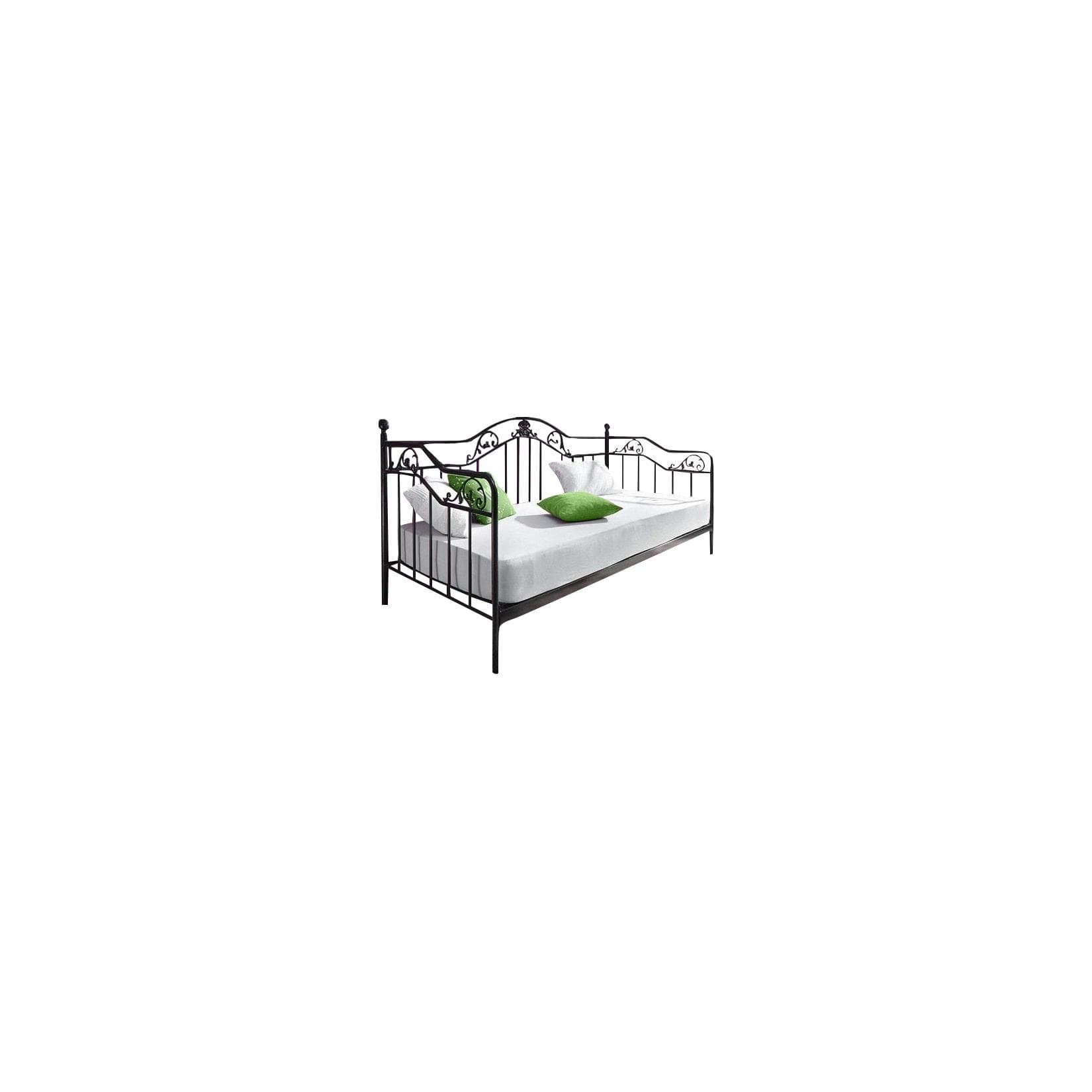 möbel direkt online Day-Bed / Einzelbett / Metallbett Ella Schwarz oder Cremeweiß