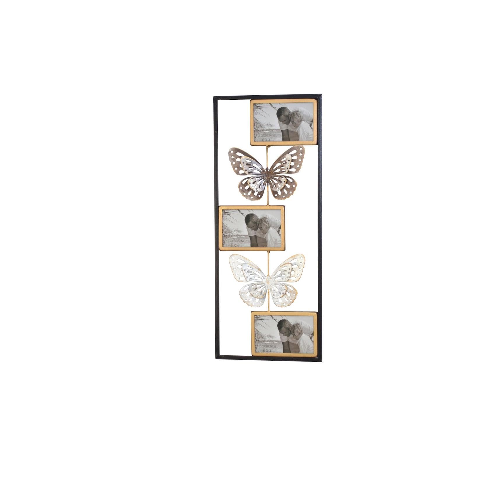 HOFMANN LIVING AND MORE Wanddekoration Gold Metall mit 3 Bilderrahmen