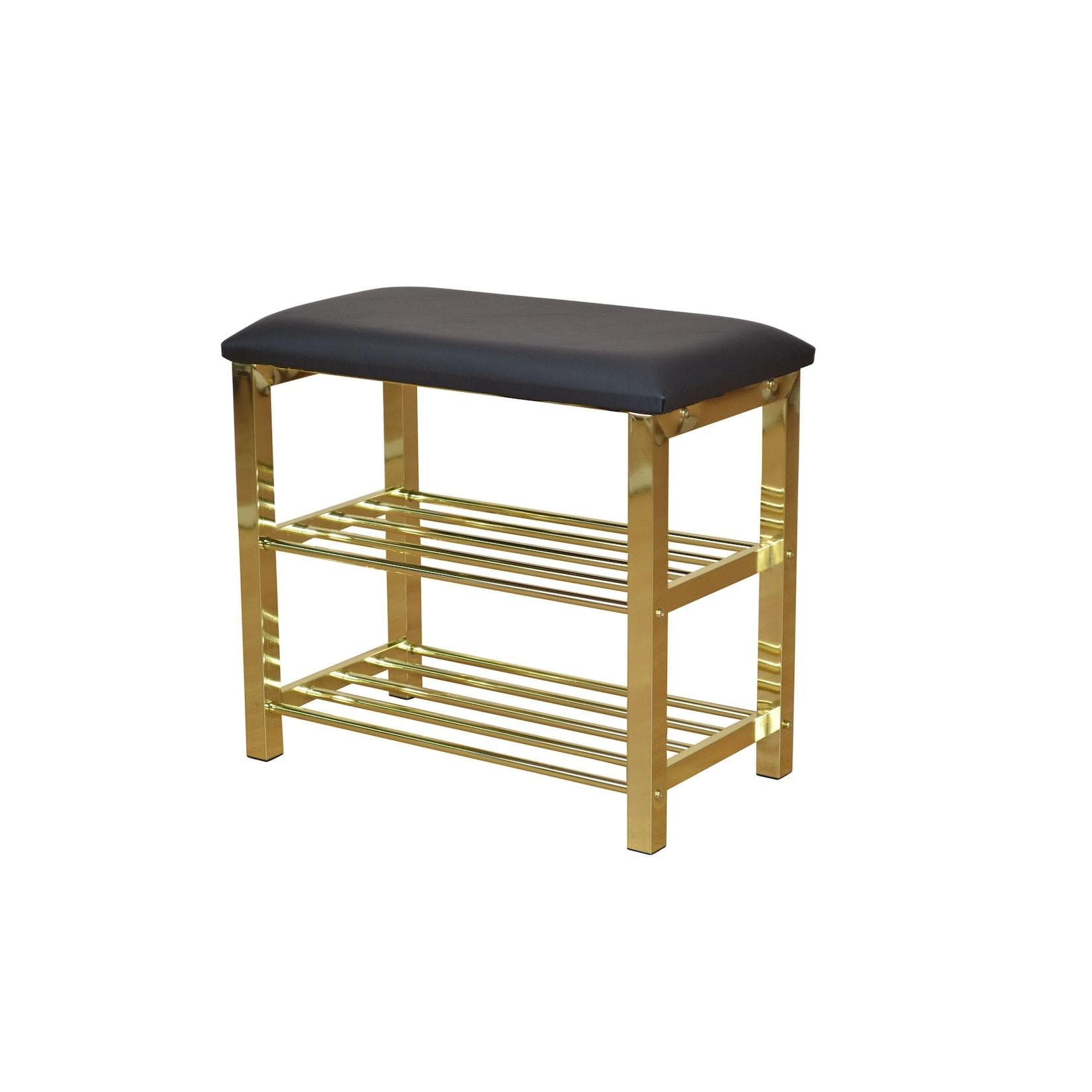 möbel direkt online Sitzbank Schuhregal Schwarz Kunstleder