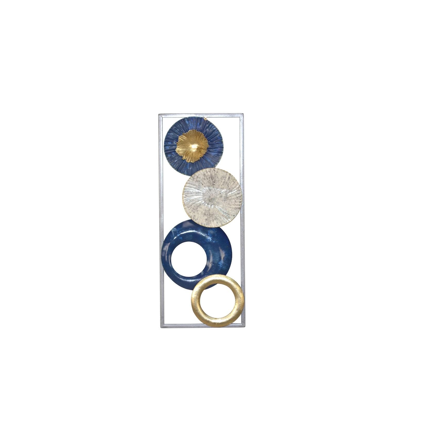 HOFMANN LIVING AND MORE Wanddeko Metall Blau Silber