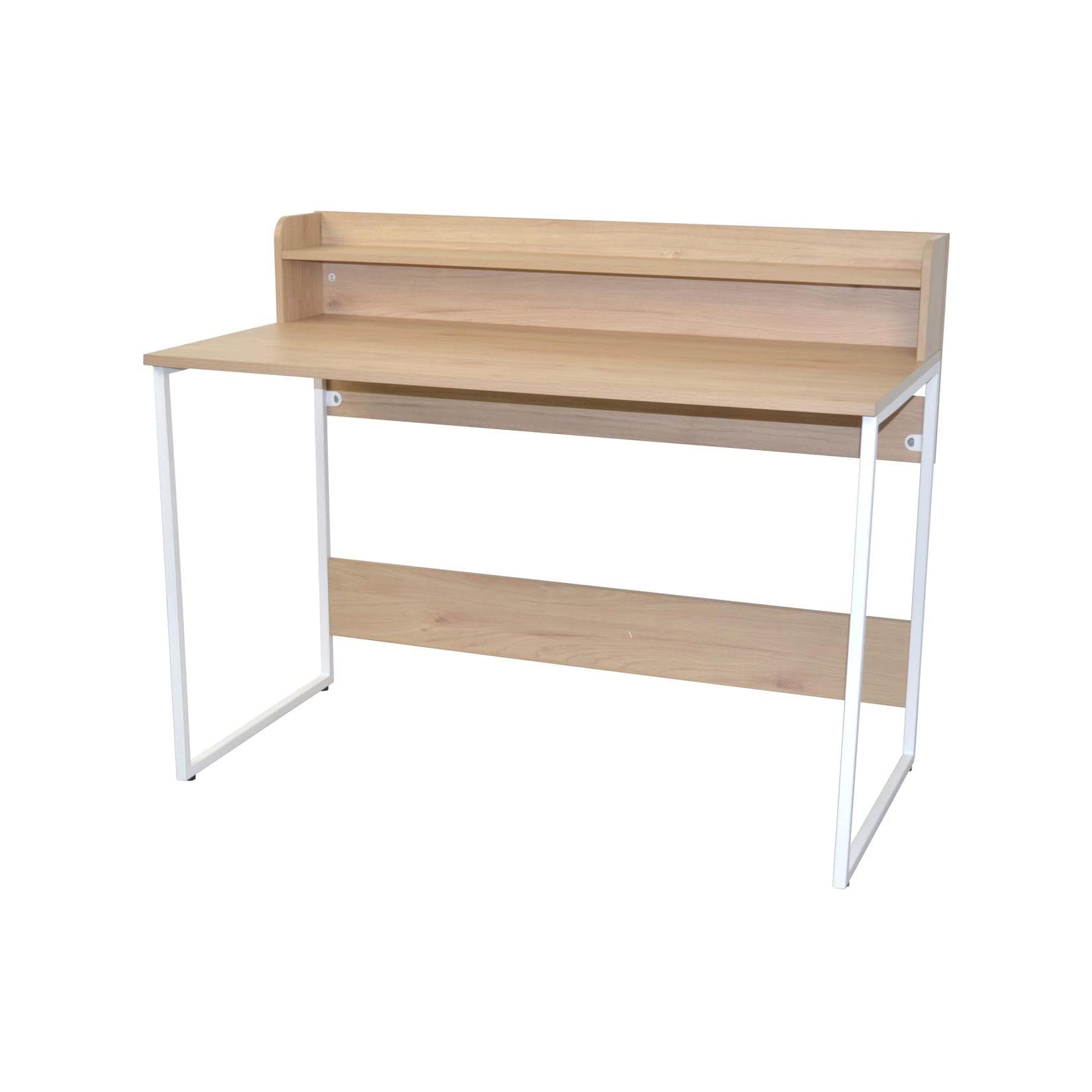 möbel direkt online Schreibtisch Sarah - Weiß mit Esche-Nachbildung
