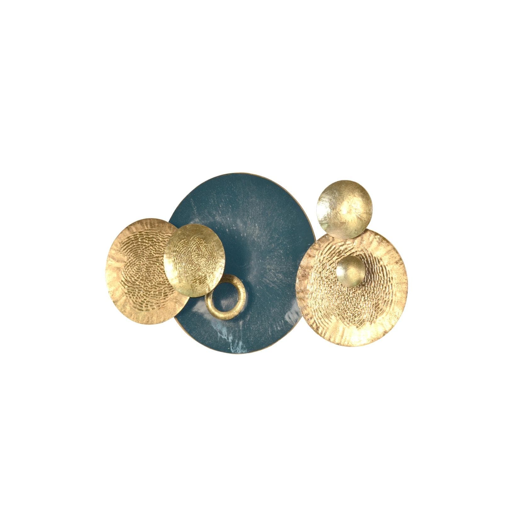 PAJOMA Wanddekoration Gold Metall mit Kreisen