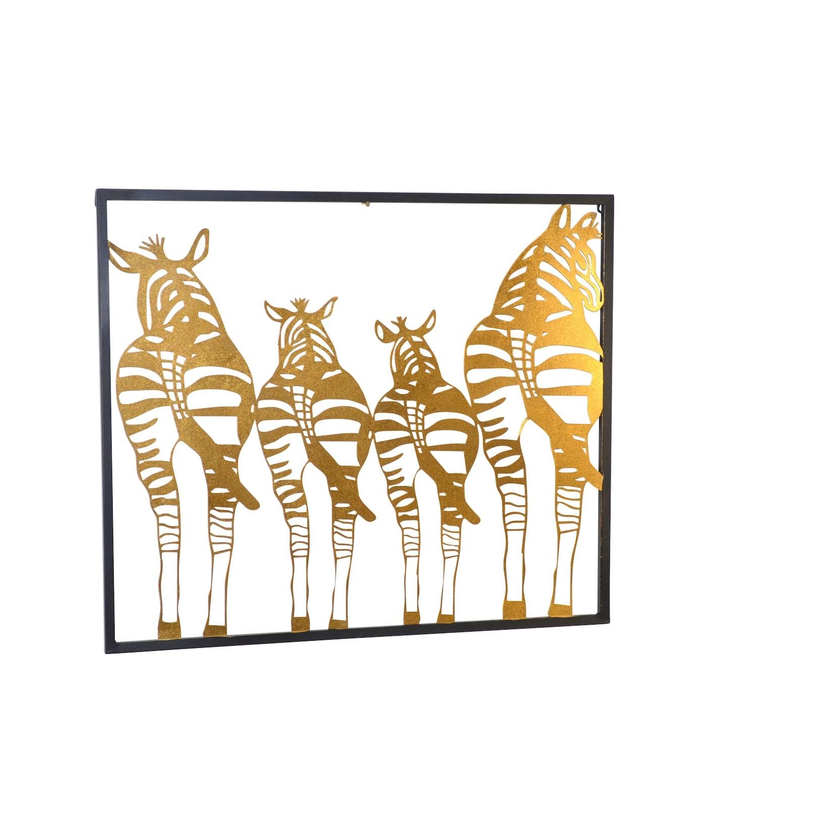 HOFMANN LIVING AND MORE Wanddekoration Zebra-Familie Gold Metall